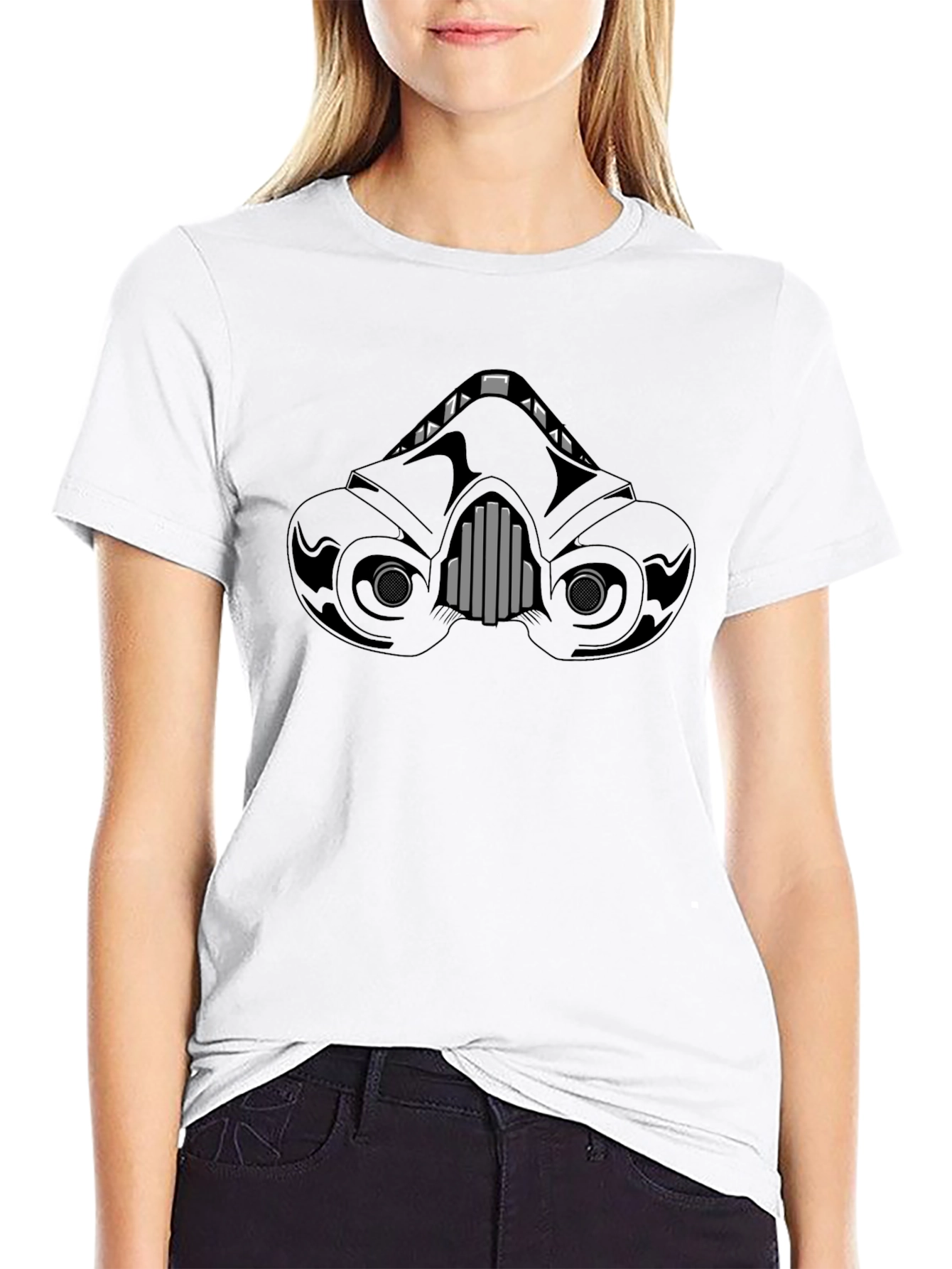 Dark Trooper Mask Graphic Tee - Sci-Fi Fan Apparel