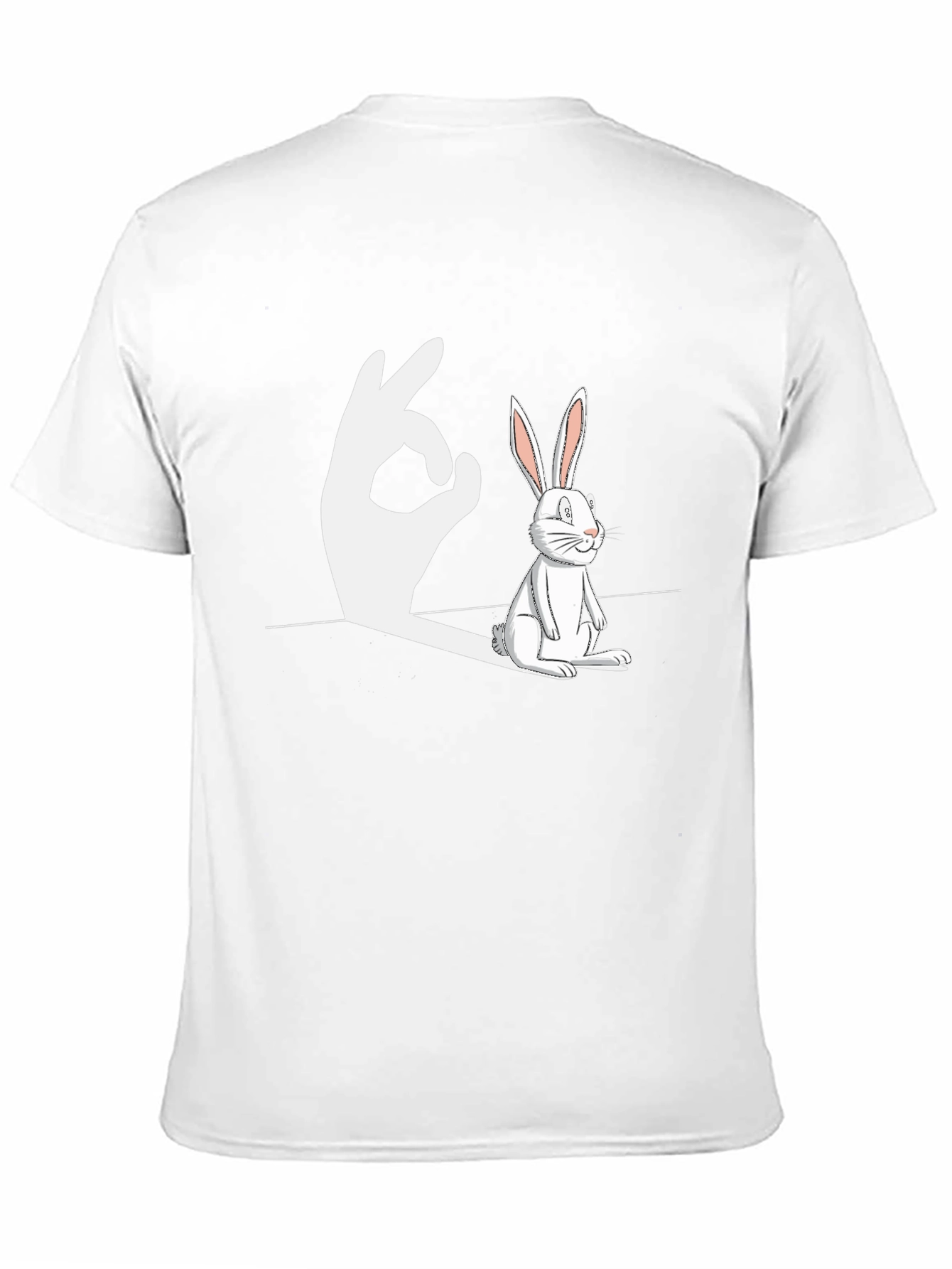 Rabbit Shadow Hand Gesture Funny Graphic T-Shirt