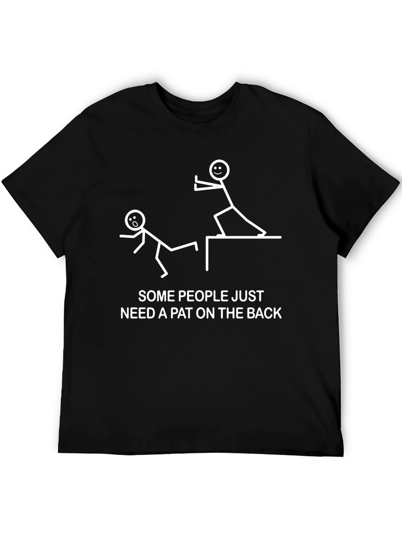 Funny Stick Figure Black T-Shirt