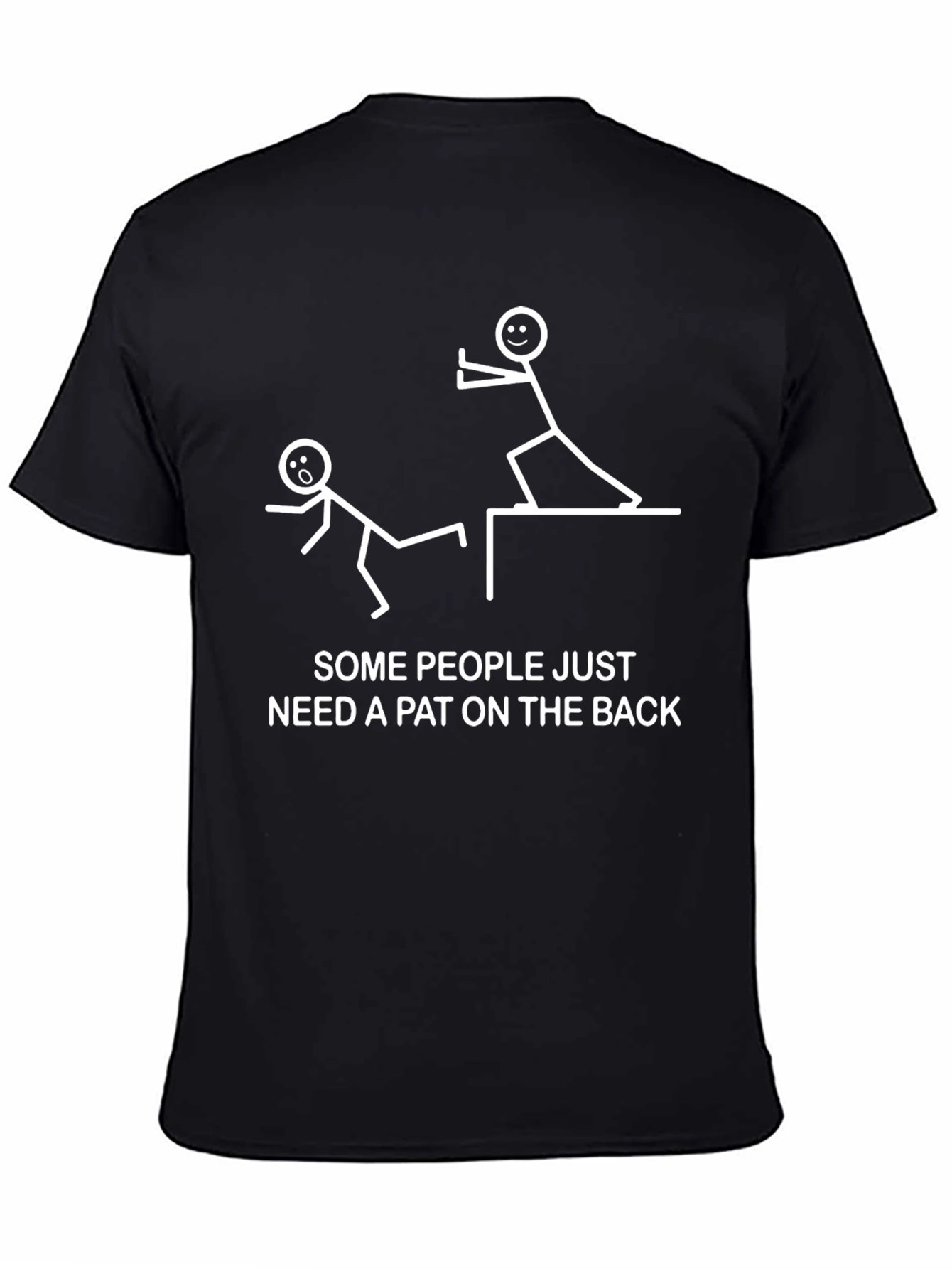 Funny Stick Figure Black T-Shirt