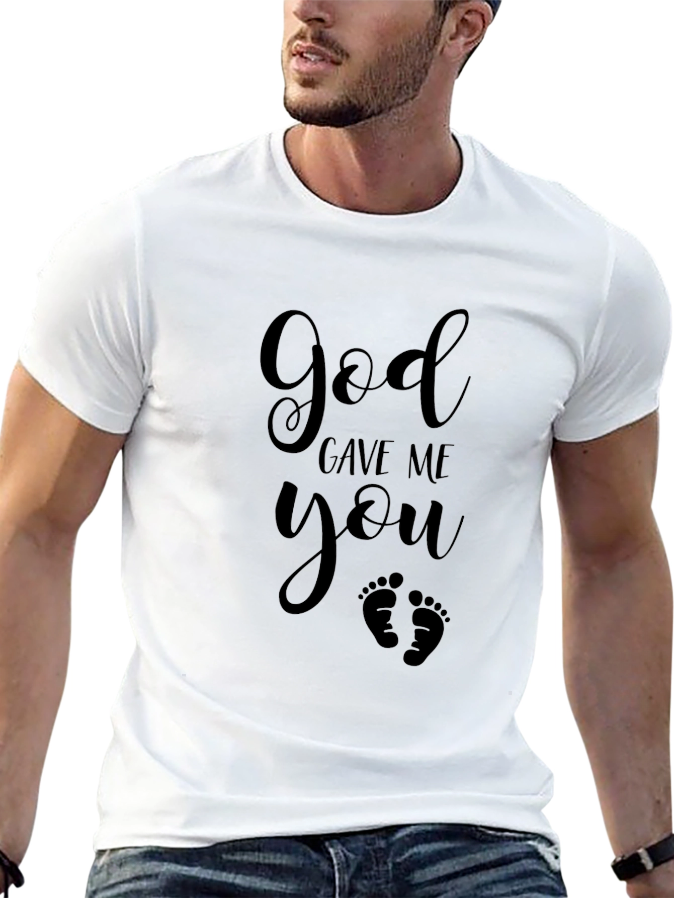 God Gave Me You - Black Graphic T-Shirt