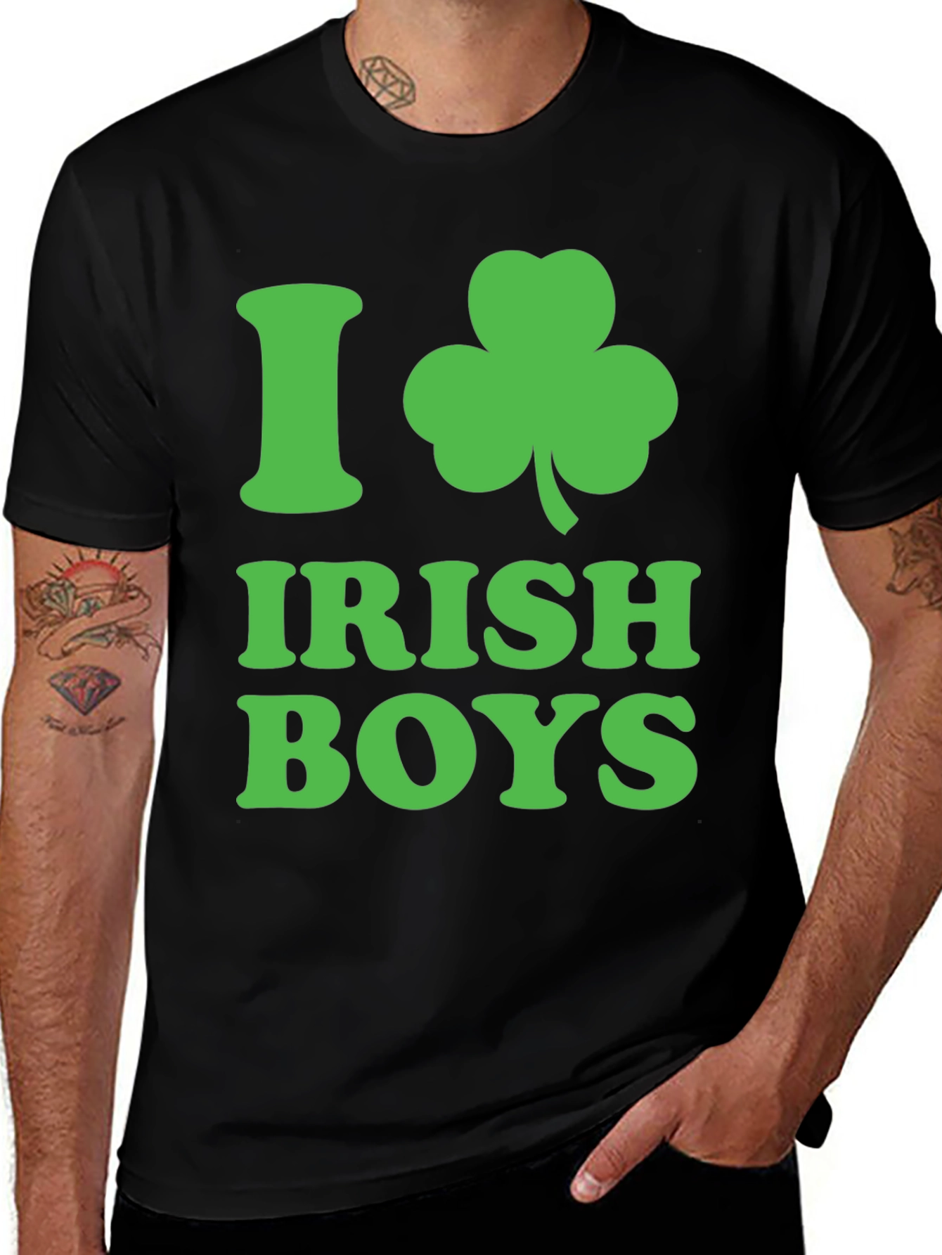 I Heart Irish Boys T-Shirt: St. Patricks Day Apparel