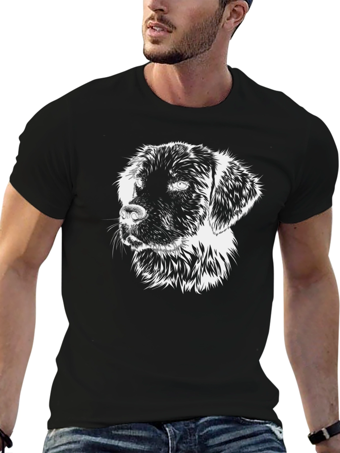 Dog Portrait T-Shirt - Stylish Pet Lover Tee