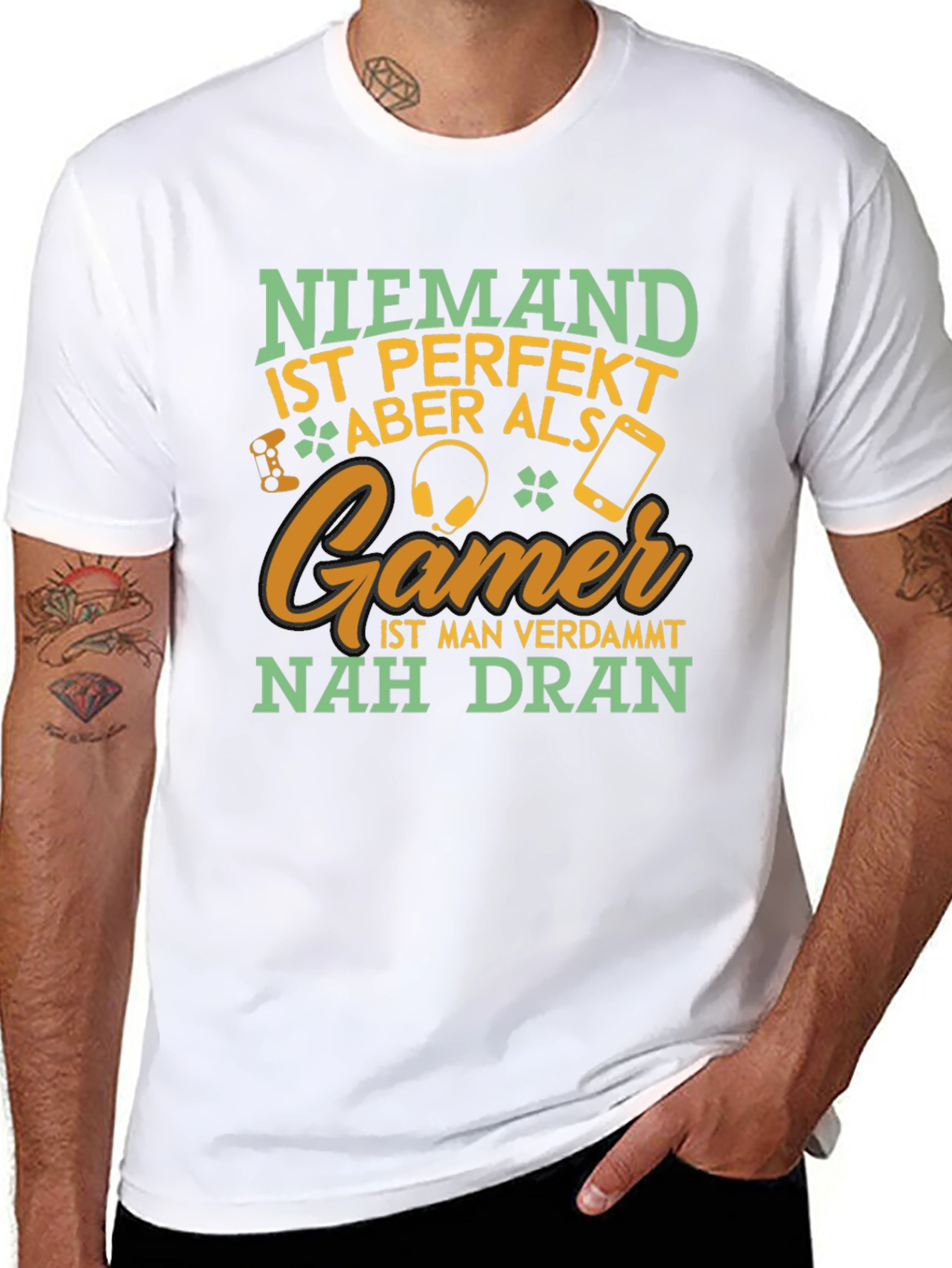 Gamer T-Shirt: Niemand Ist Perfekt Aber Als Gamer