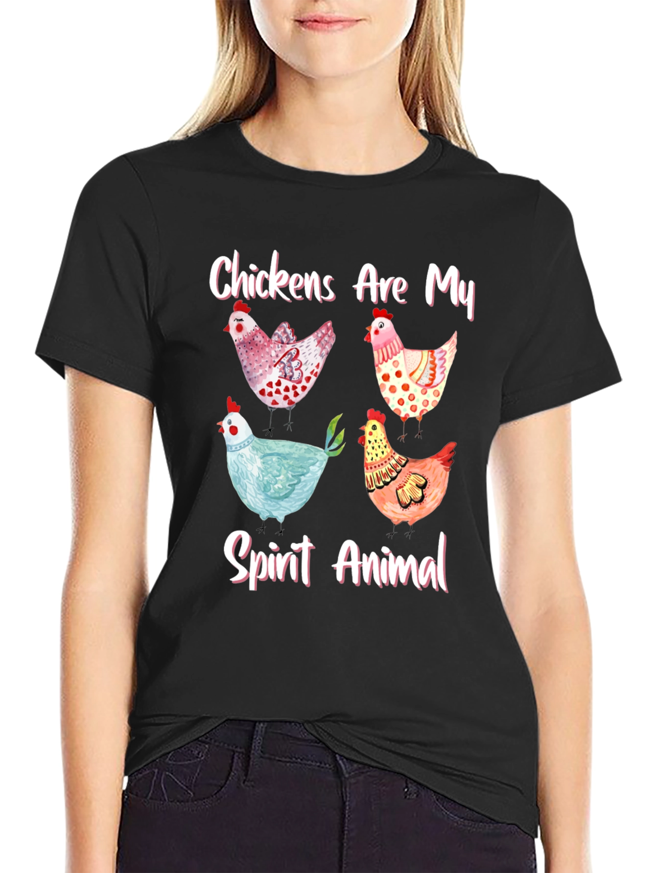 Chickens Are My Spirit Animal Graphic T-Shirt