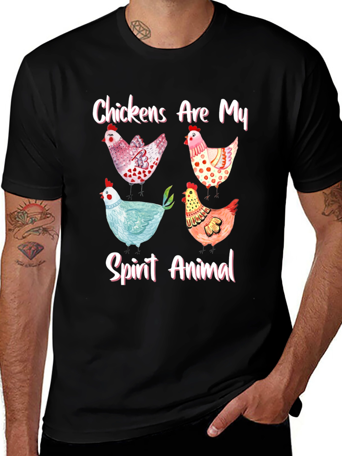 Chickens Are My Spirit Animal Graphic T-Shirt