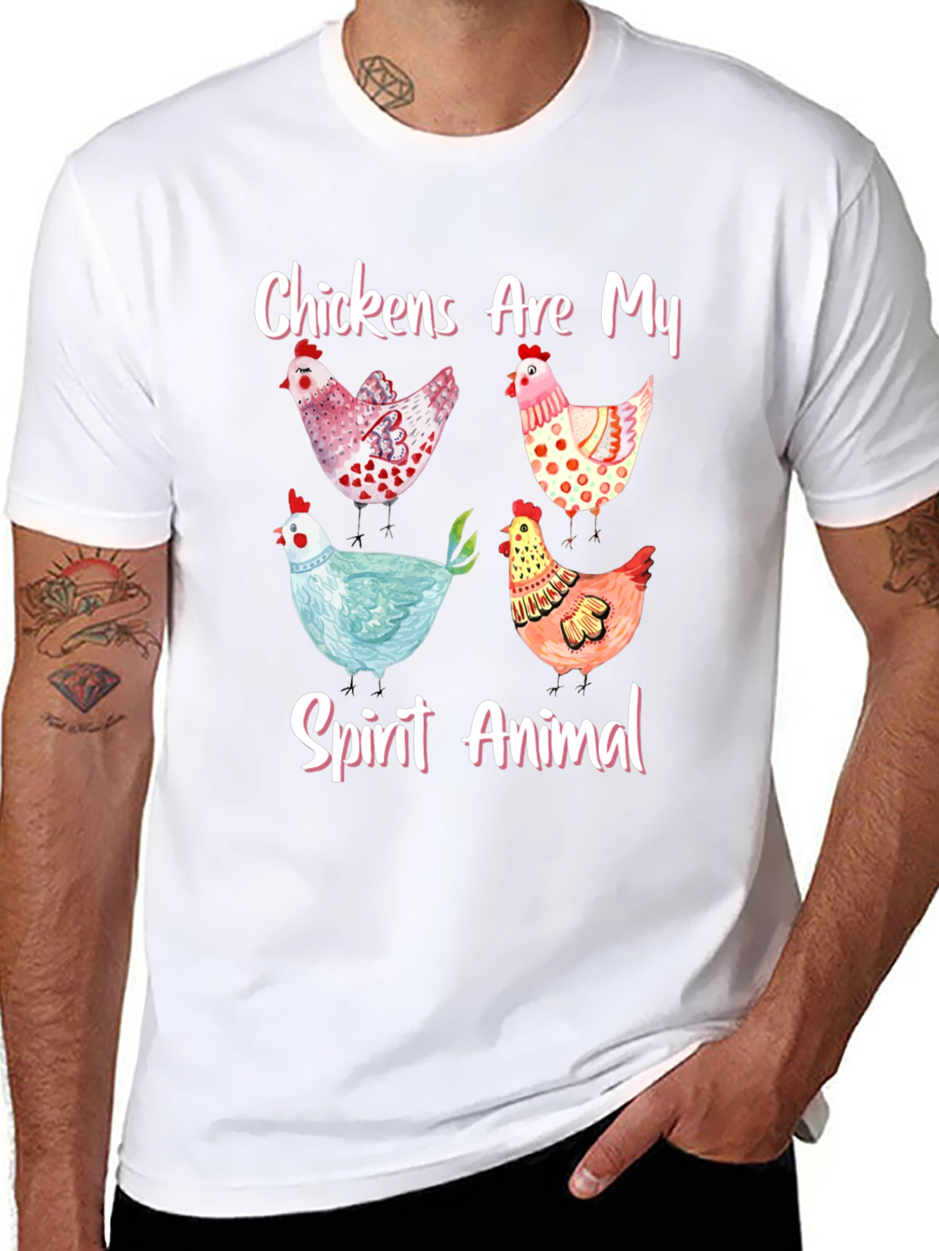 Chickens Are My Spirit Animal Graphic T-Shirt