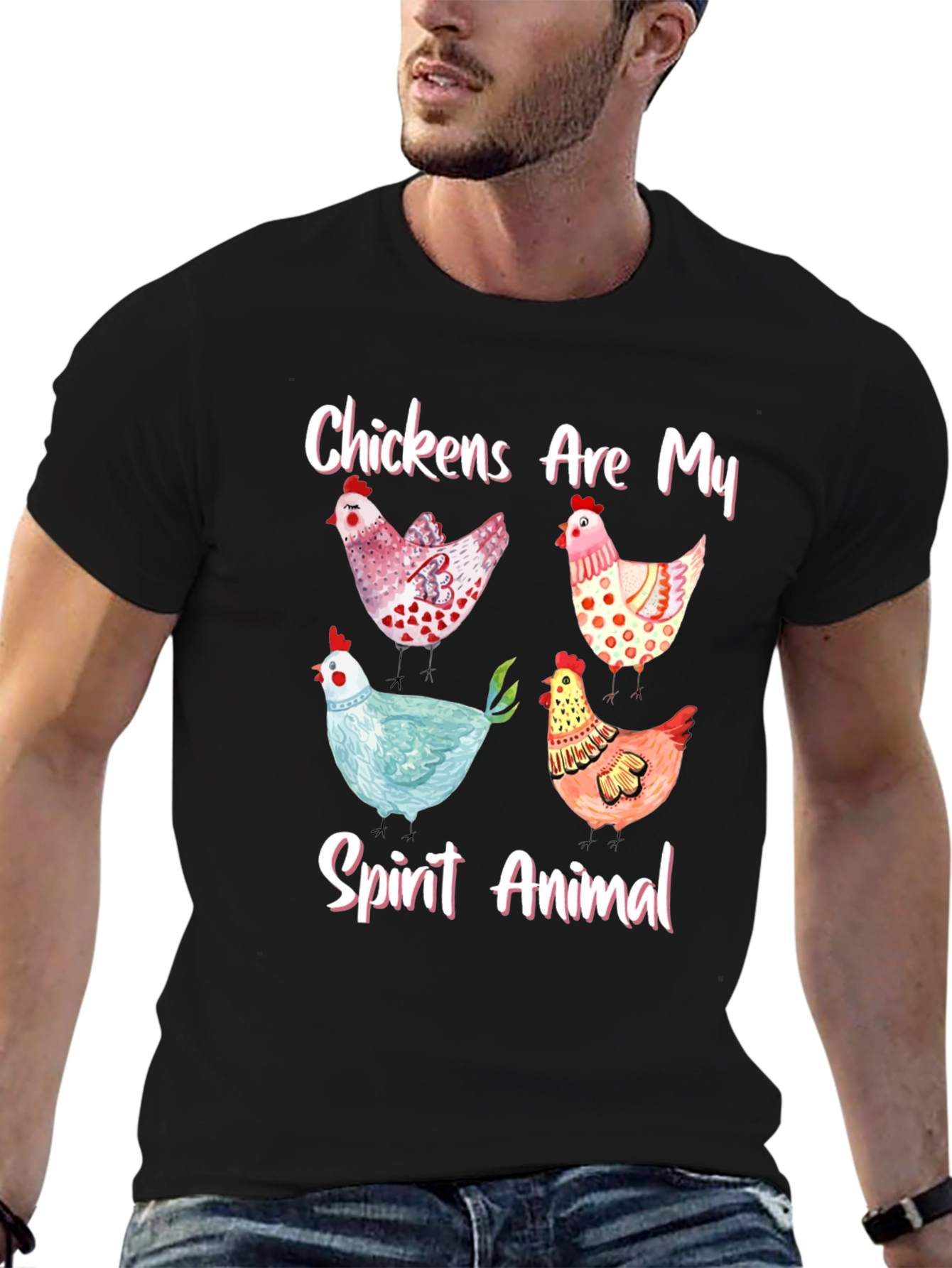 Chickens Are My Spirit Animal Graphic T-Shirt
