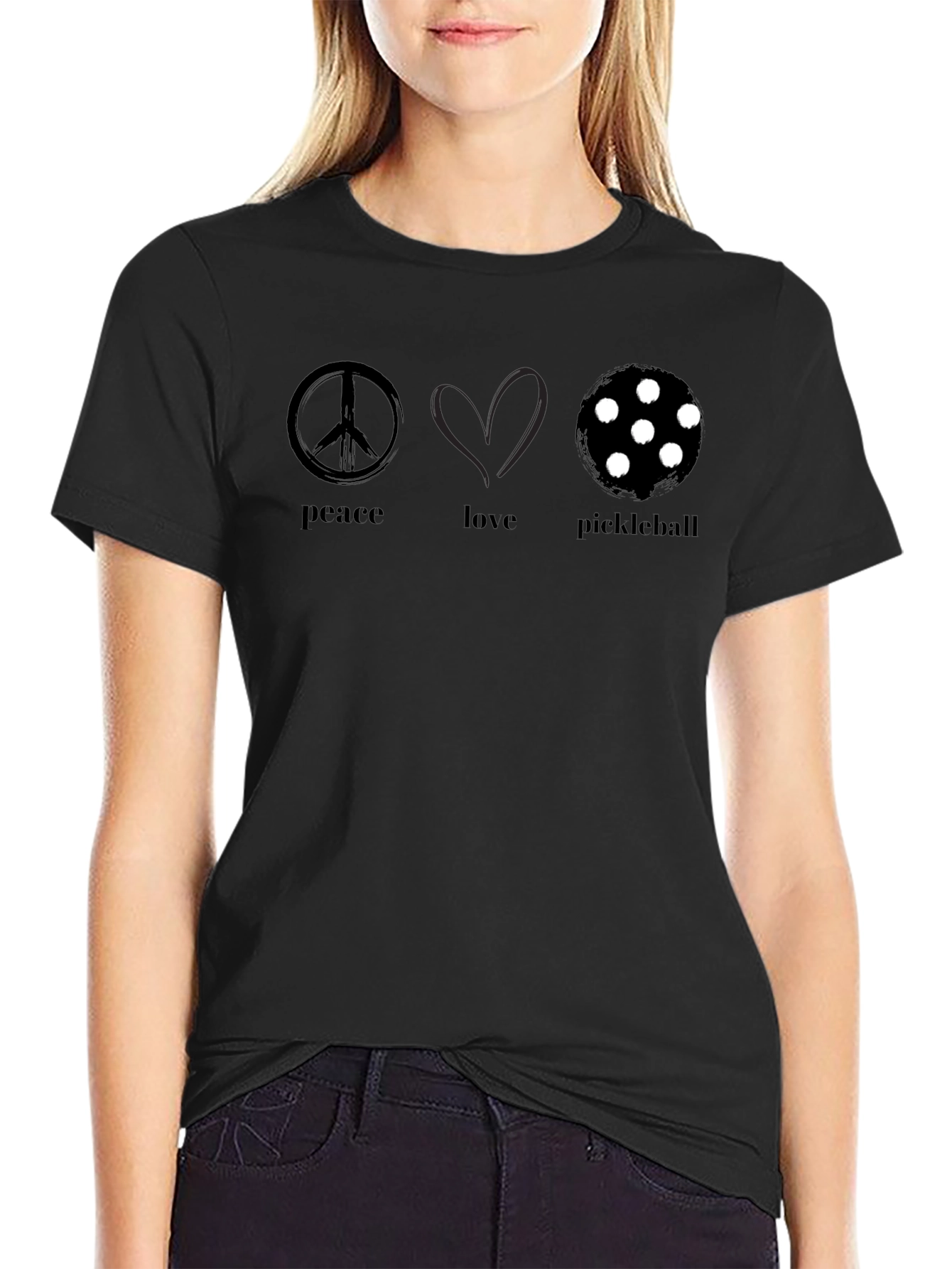 Peace Love Pickleball T-Shirt - Stylish & Comfortable