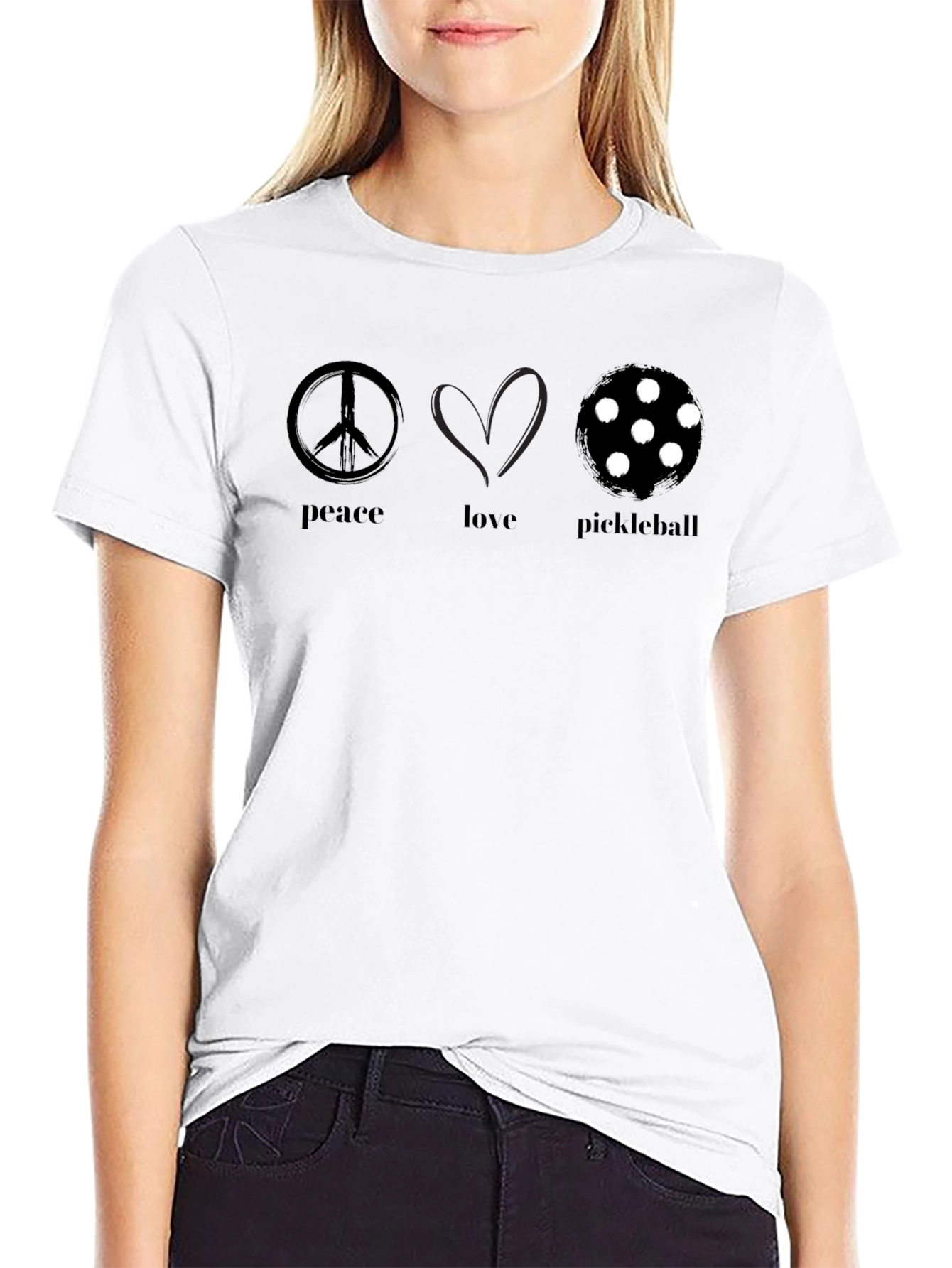 Peace Love Pickleball T-Shirt - Stylish & Comfortable