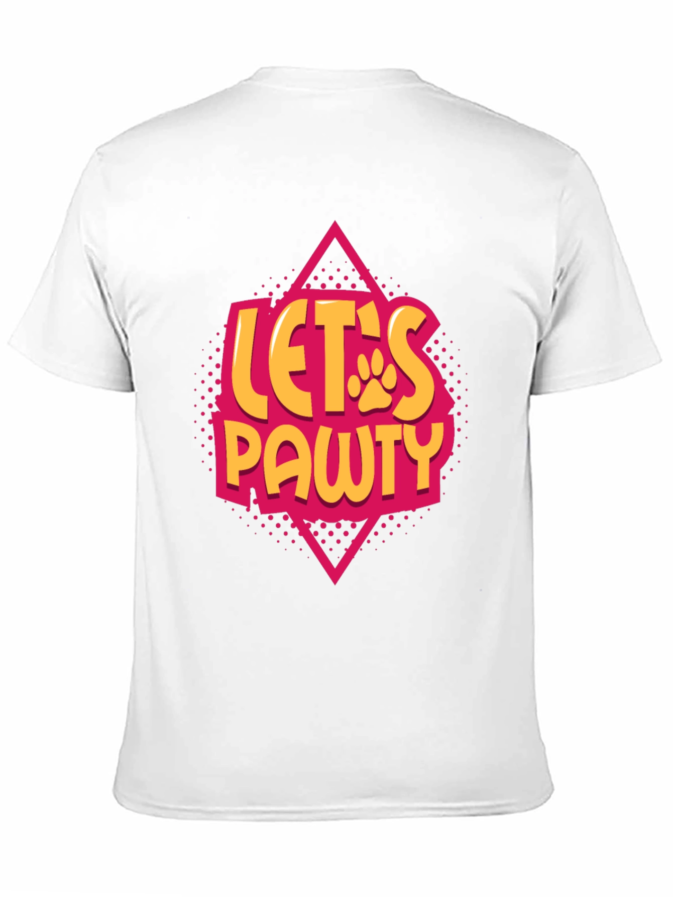 Lets Pawty Black Graphic Tee