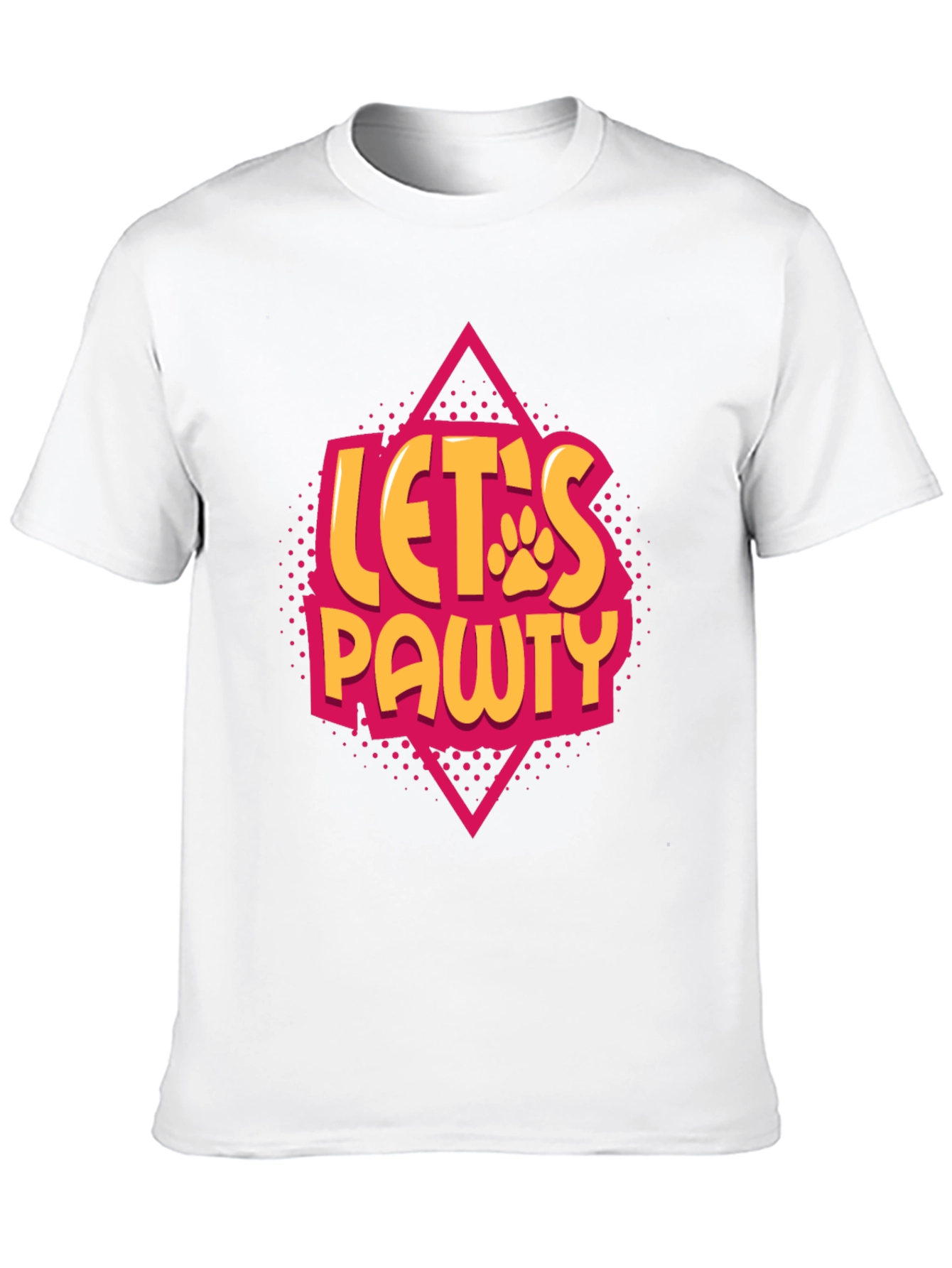 Lets Pawty Black Graphic Tee