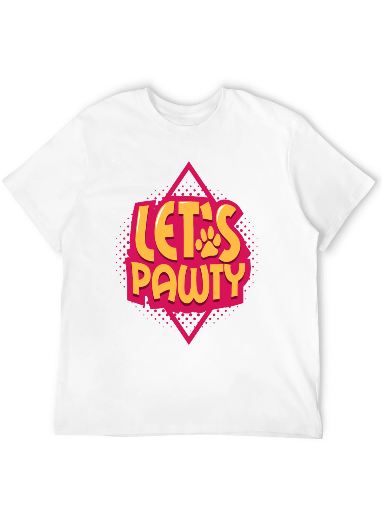 Lets Pawty Black Graphic Tee