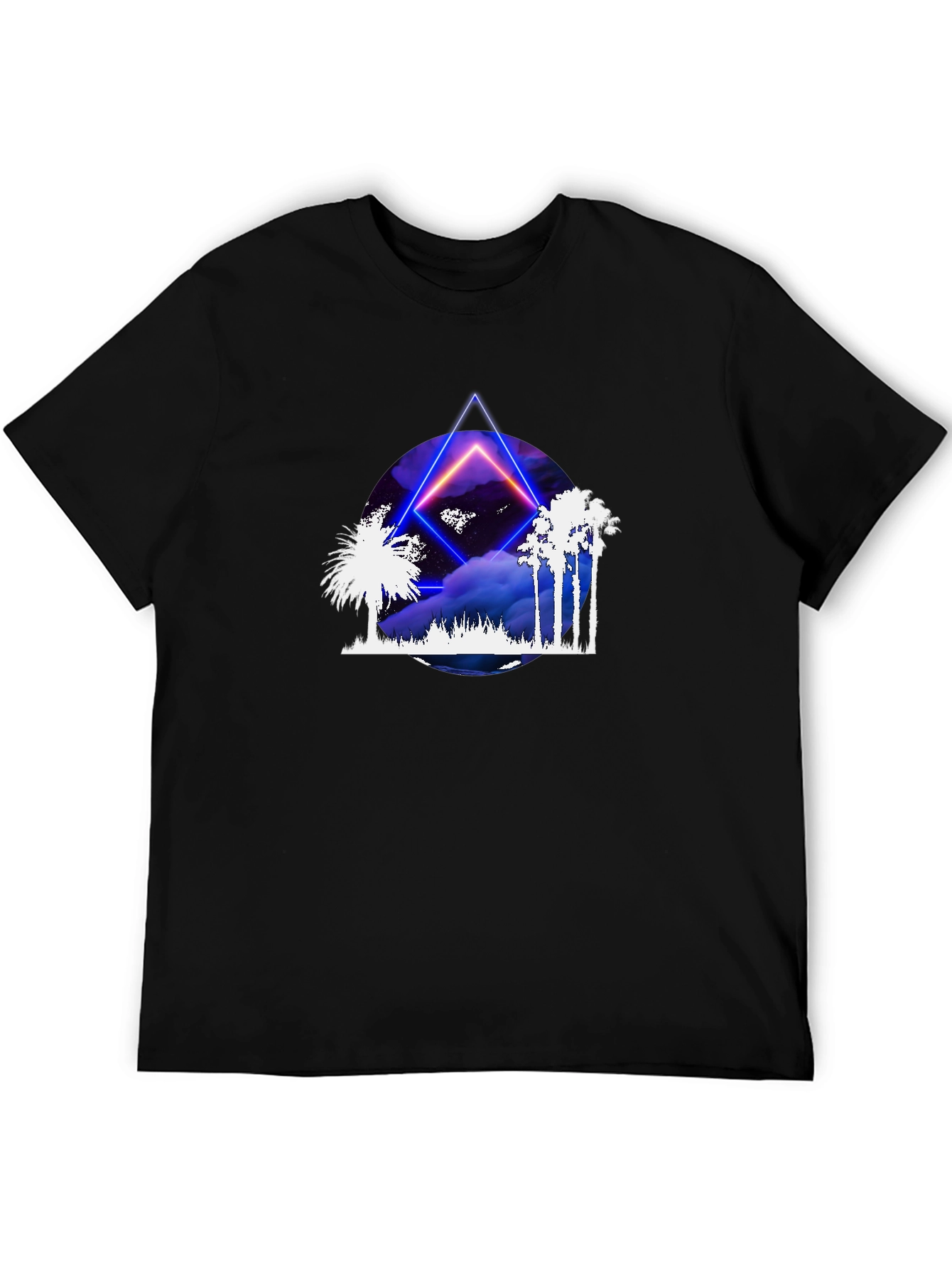 Neon Palm Tree T-Shirt - Retro Graphic Tee