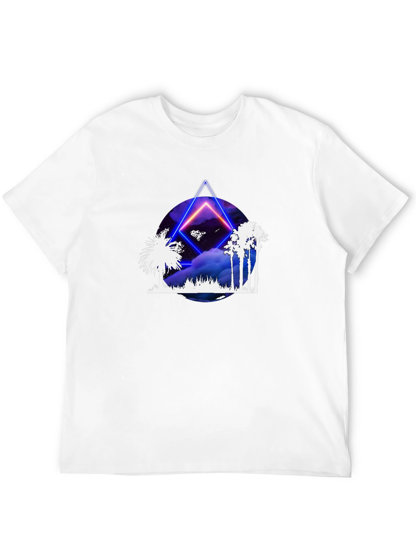Neon Palm Tree T-Shirt - Retro Graphic Tee