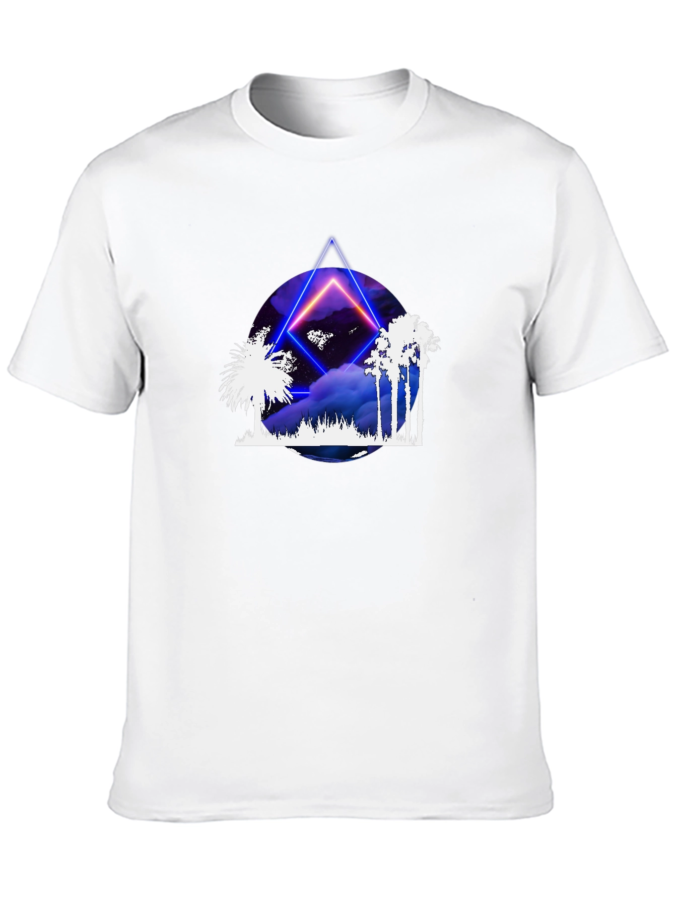Neon Palm Tree T-Shirt - Retro Graphic Tee
