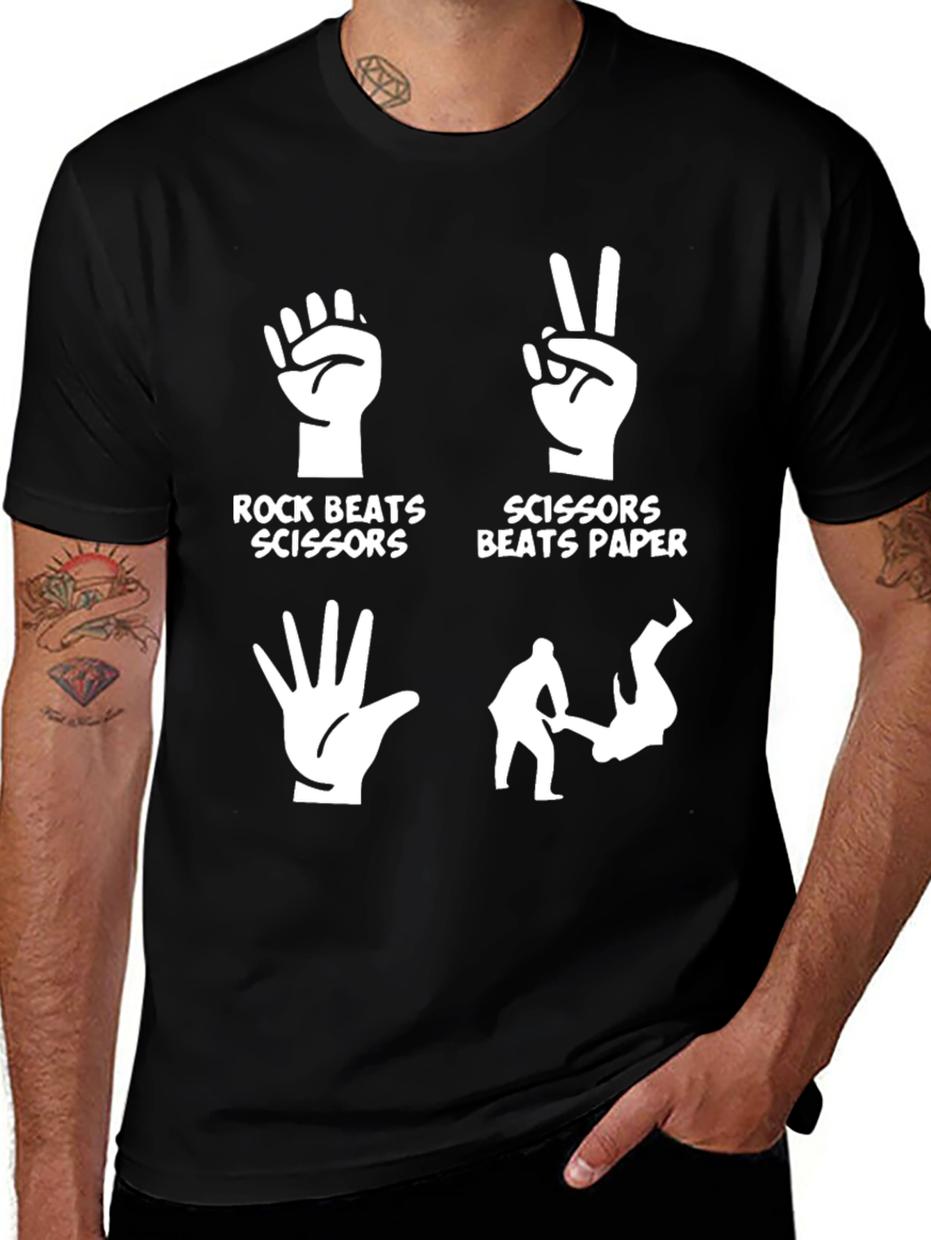 Rock Paper Scissors Martial Arts T-Shirt
