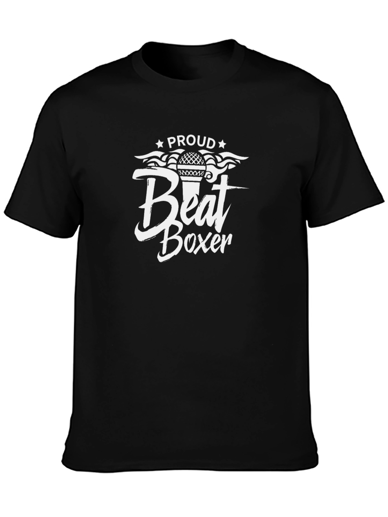 Proud Beat Boxer Graphic Tee - Black Cotton T-Shirt