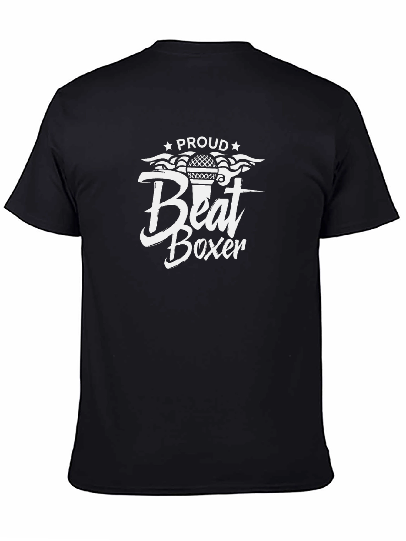 Proud Beat Boxer Graphic Tee - Black Cotton T-Shirt