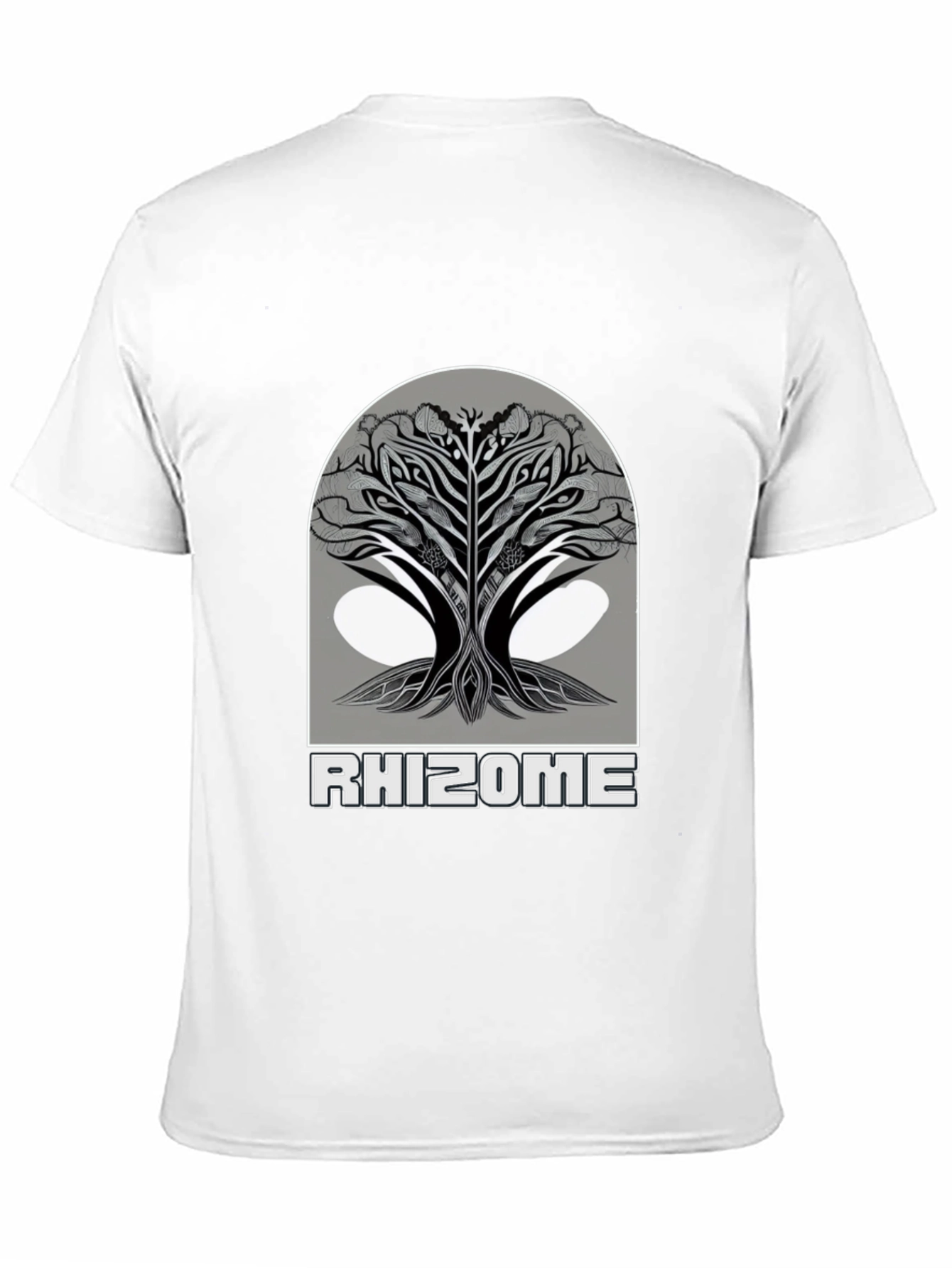 Rhizome Tree Graphic Tee - Modern Black T-Shirt