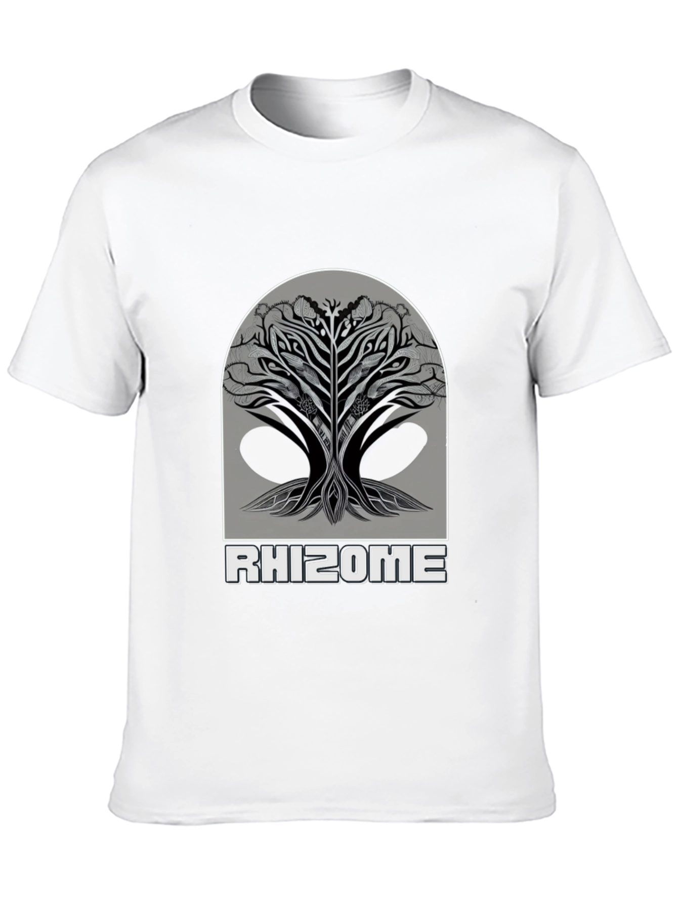 Rhizome Tree Graphic Tee - Modern Black T-Shirt