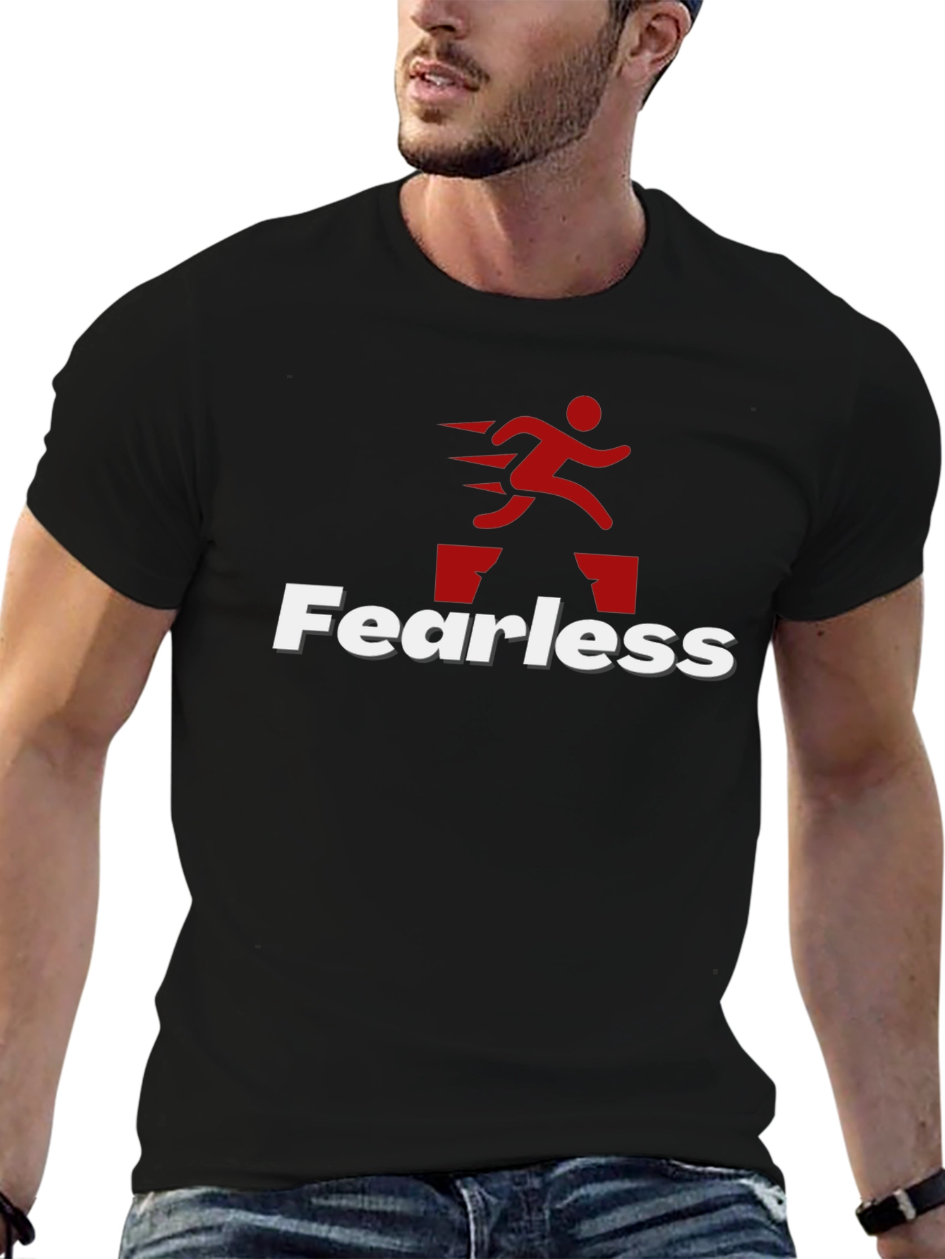 Fearless Hurdle Jumper Graphic Tee - Black