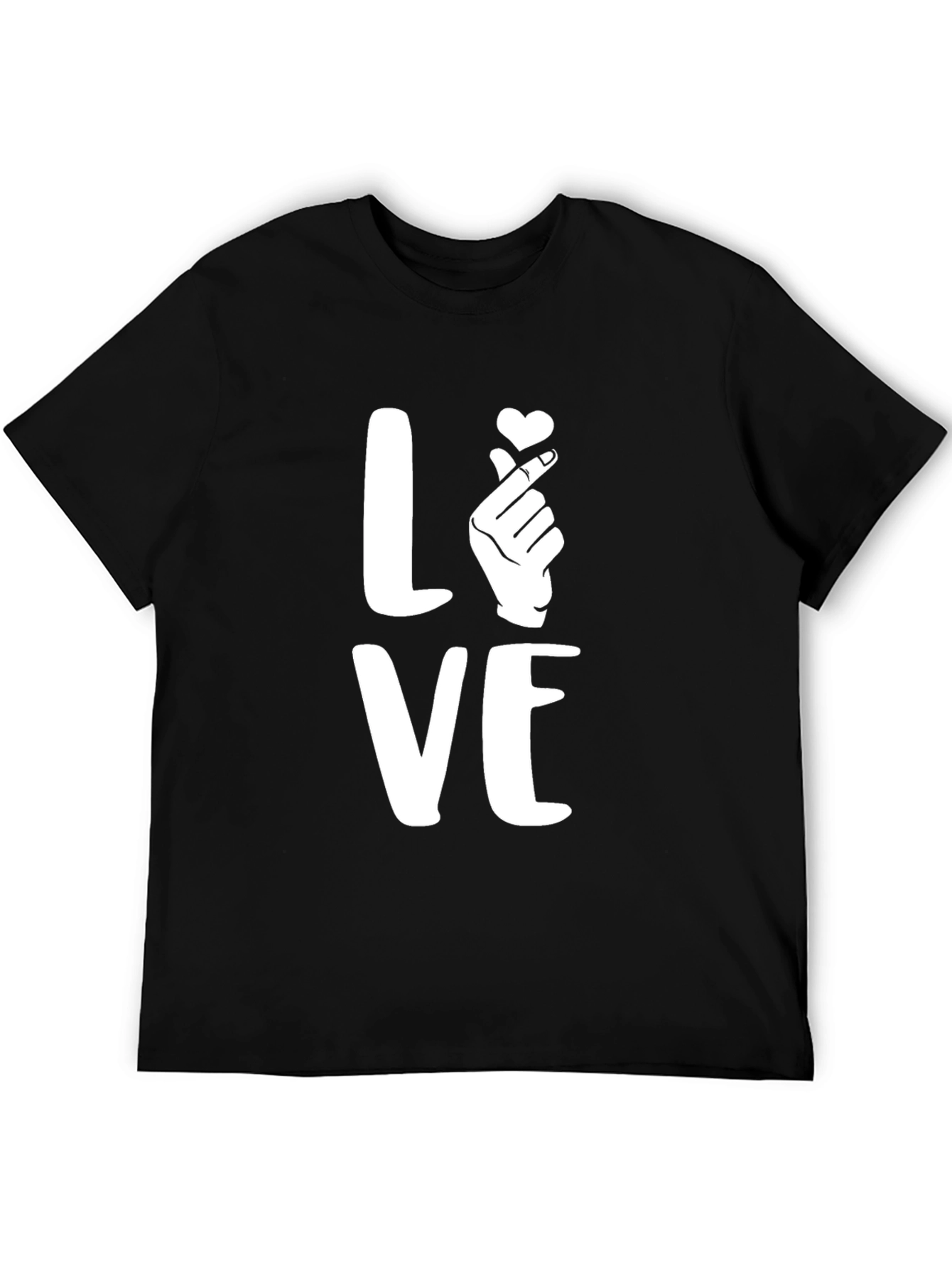 Love Hand Sign Black T-Shirt