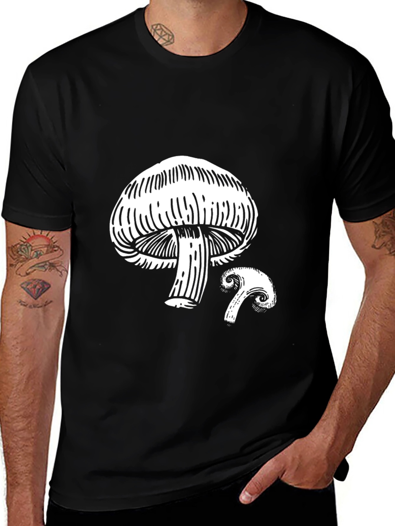 Mushroom Graphic Tee - Unique Nature Design