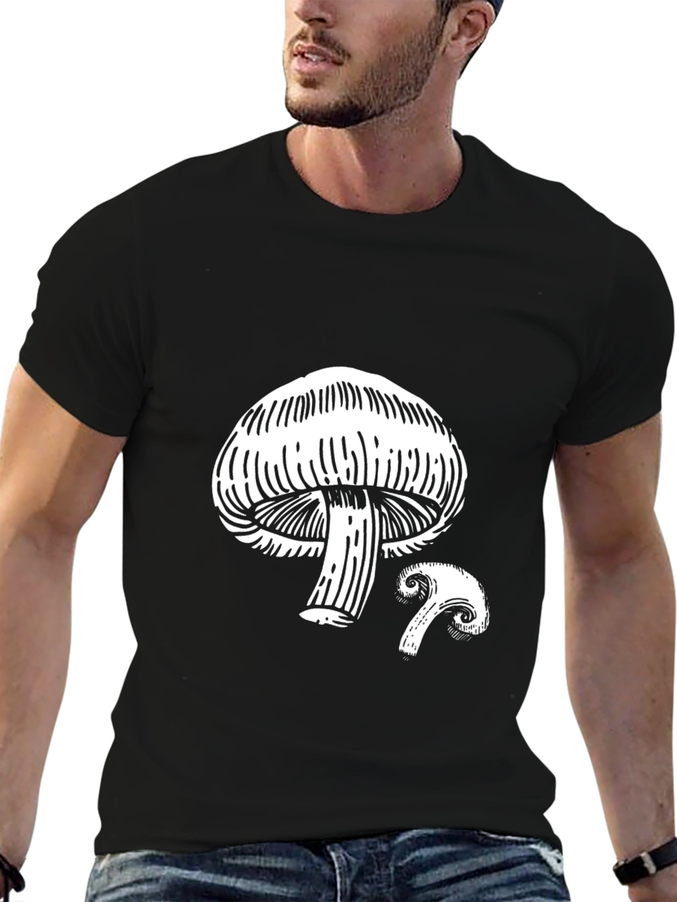 Mushroom Graphic Tee - Unique Nature Design