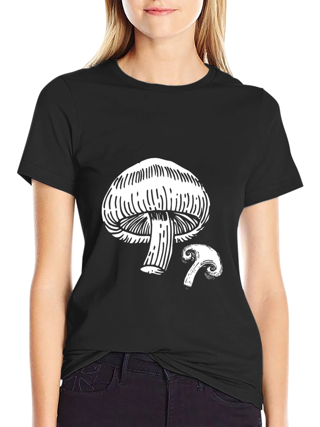 Mushroom Graphic Tee - Unique Nature Design