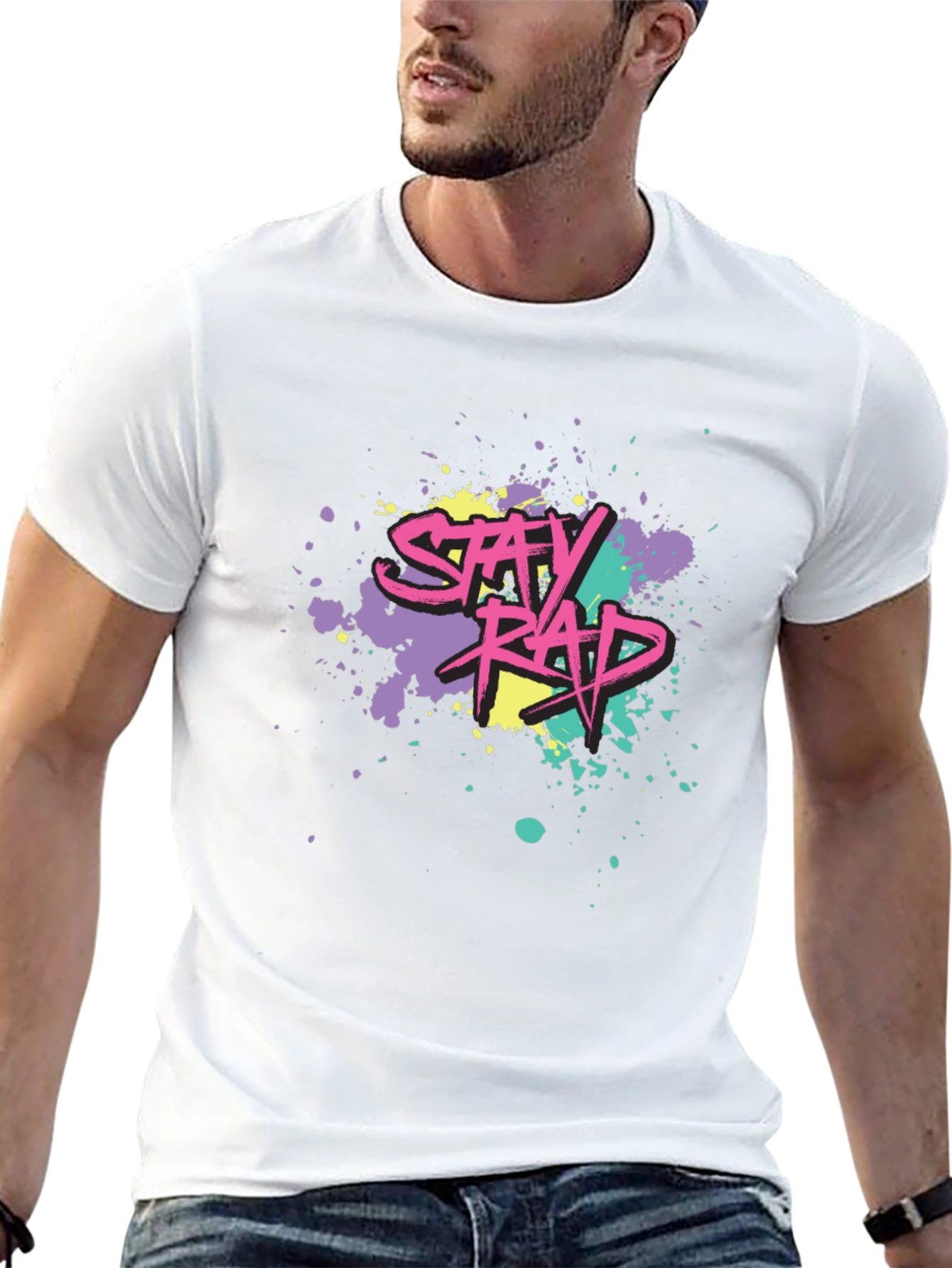 Stay Rad Graphic Tee - Black