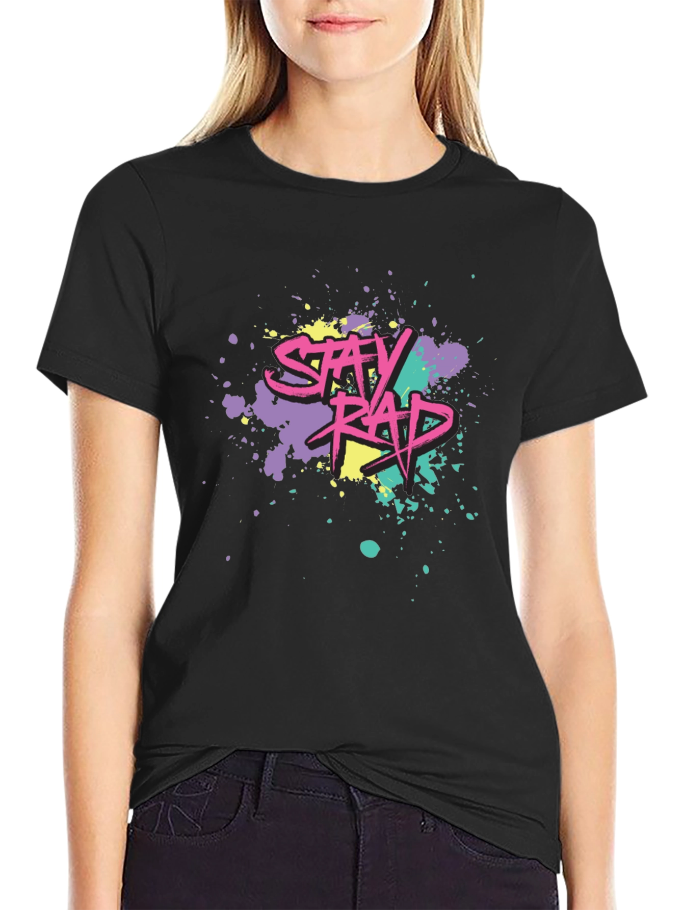 Stay Rad Graphic Tee - Black