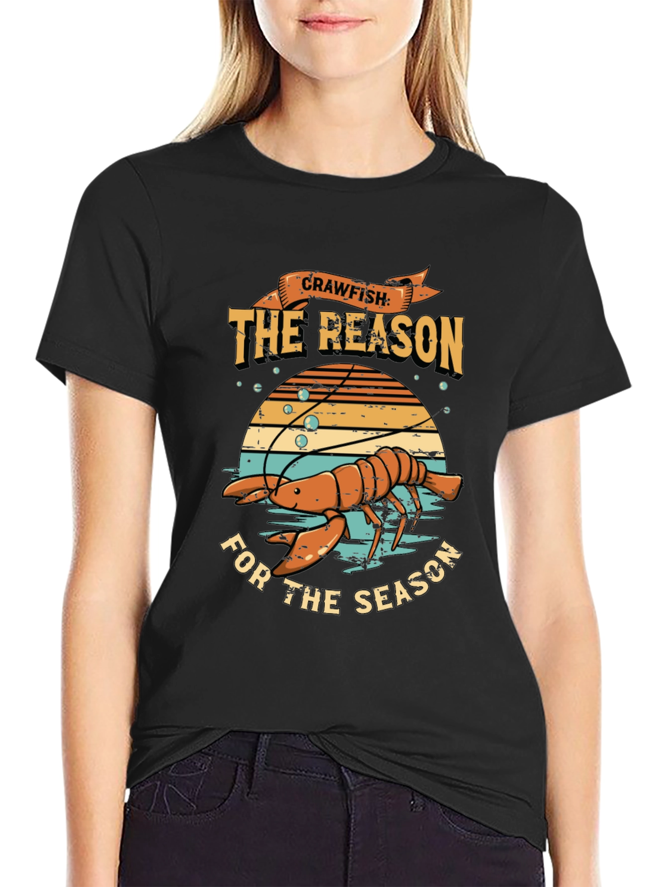 Crawfish The Reason For The Season Graphic T-Shirt
