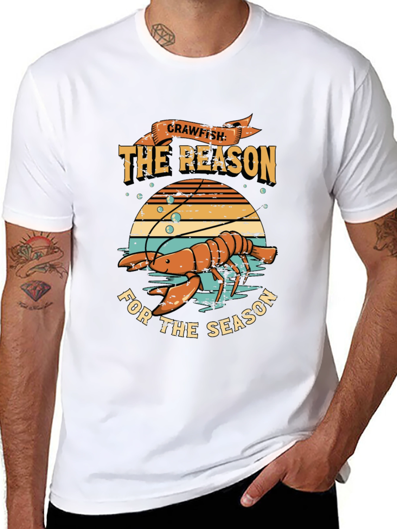 Crawfish The Reason For The Season Graphic T-Shirt