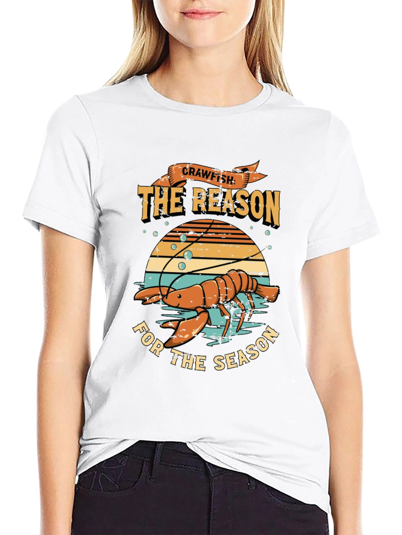 Crawfish The Reason For The Season Graphic T-Shirt