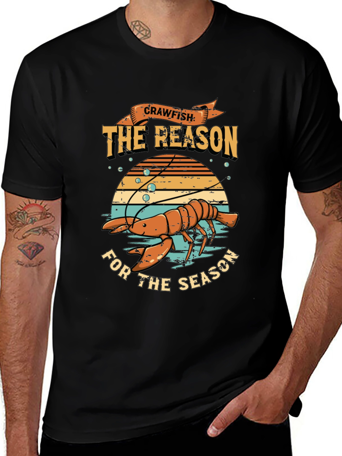 Crawfish The Reason For The Season Graphic T-Shirt