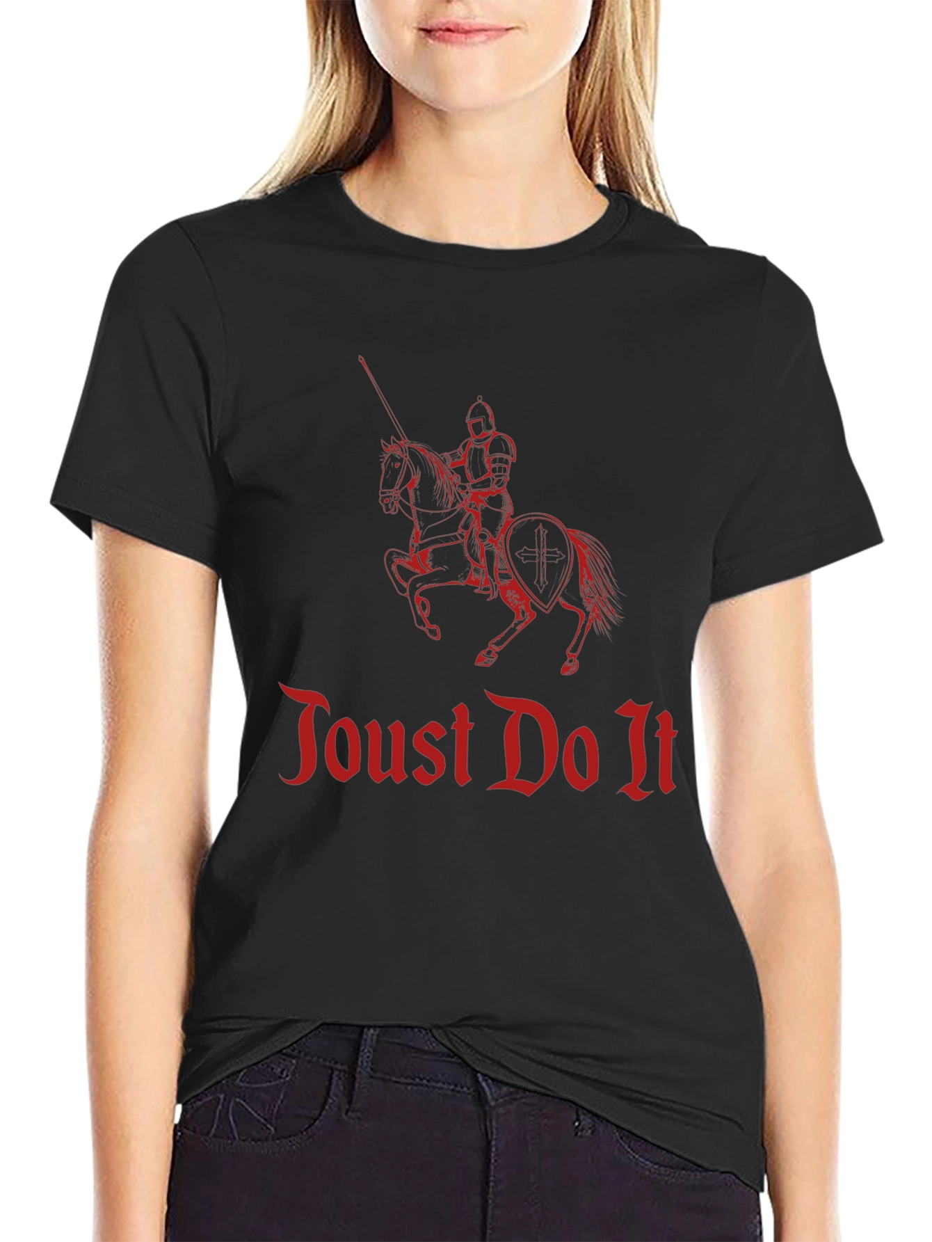 Joust Do It Knight Graphic Tee - Black
