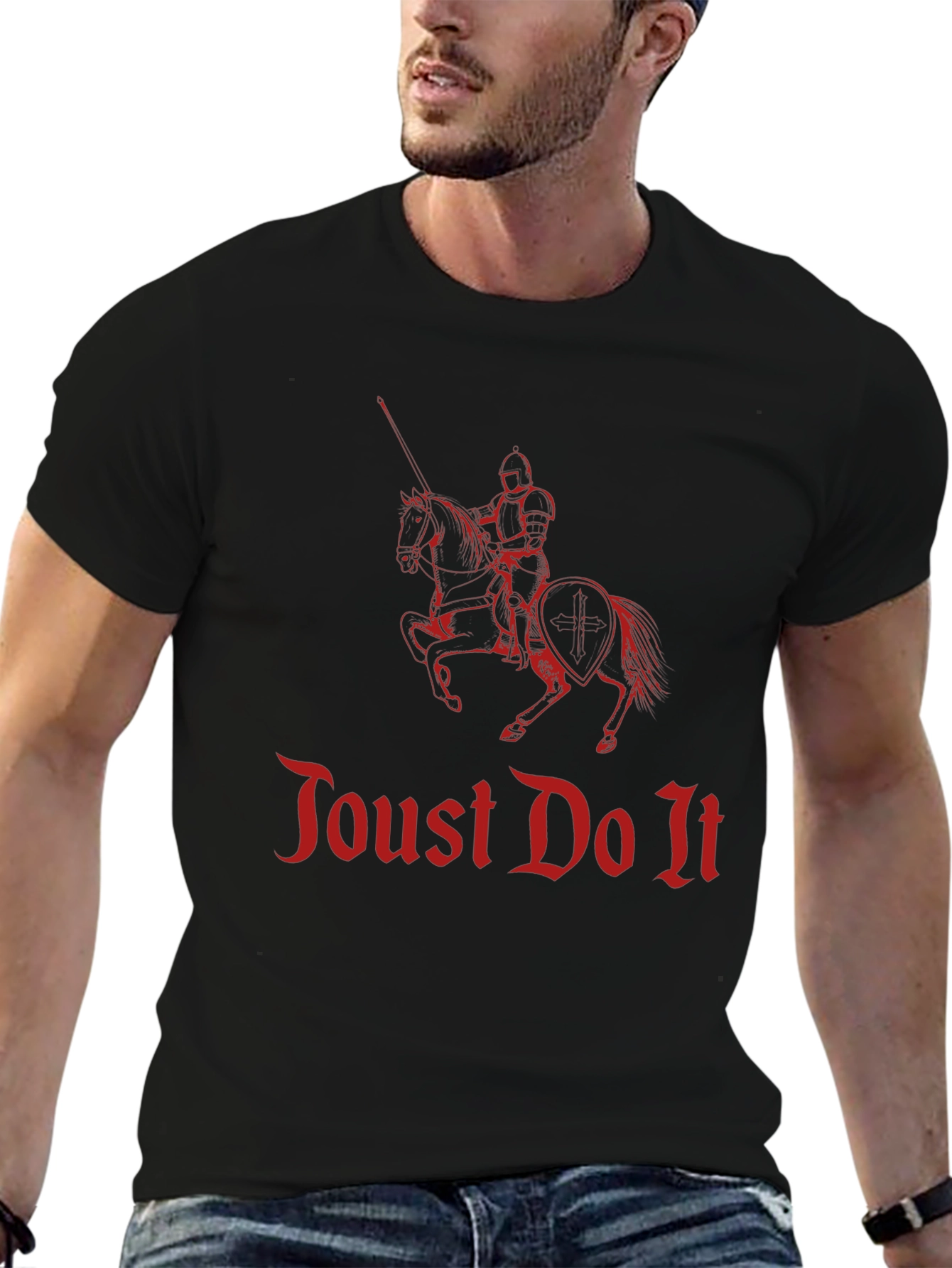Joust Do It Knight Graphic Tee - Black