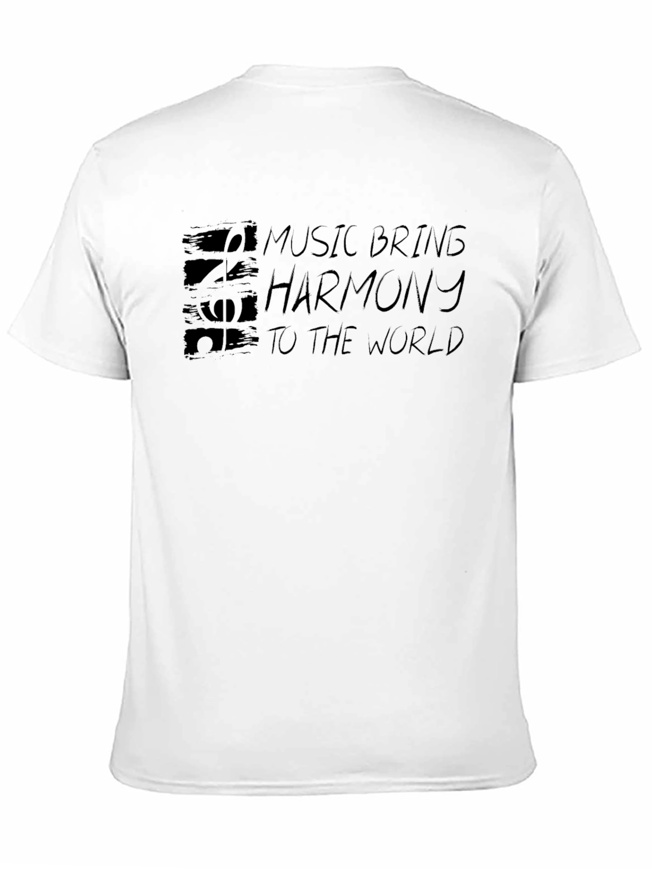 Music Brings Harmony Graphic T-Shirt - Black