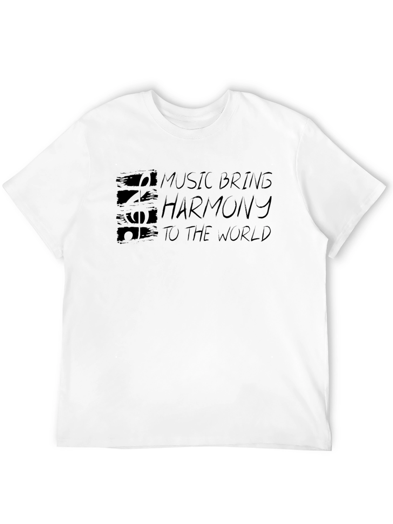 Music Brings Harmony Graphic T-Shirt - Black