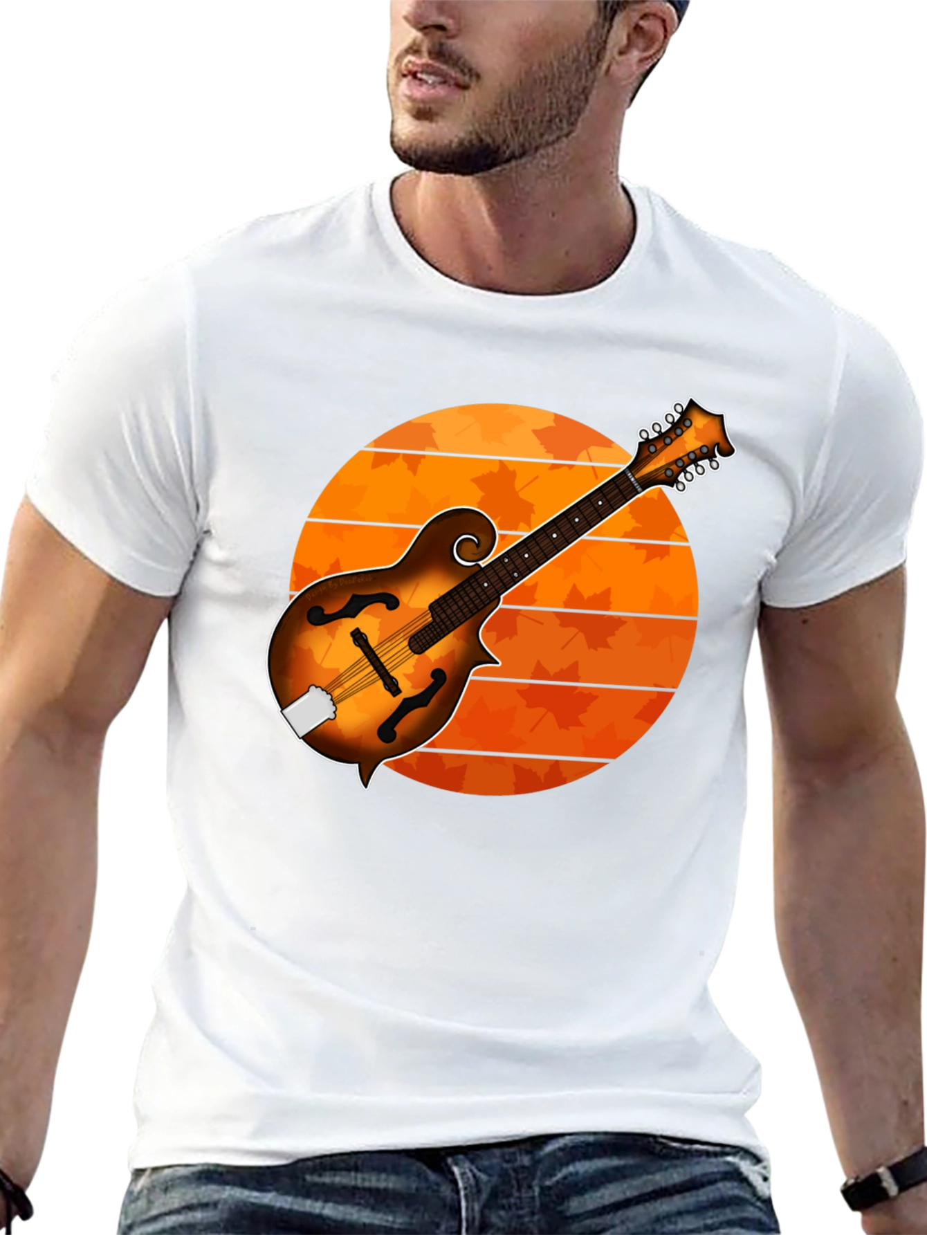 Mandolin Sunset Graphic Tee - Musicians Gift