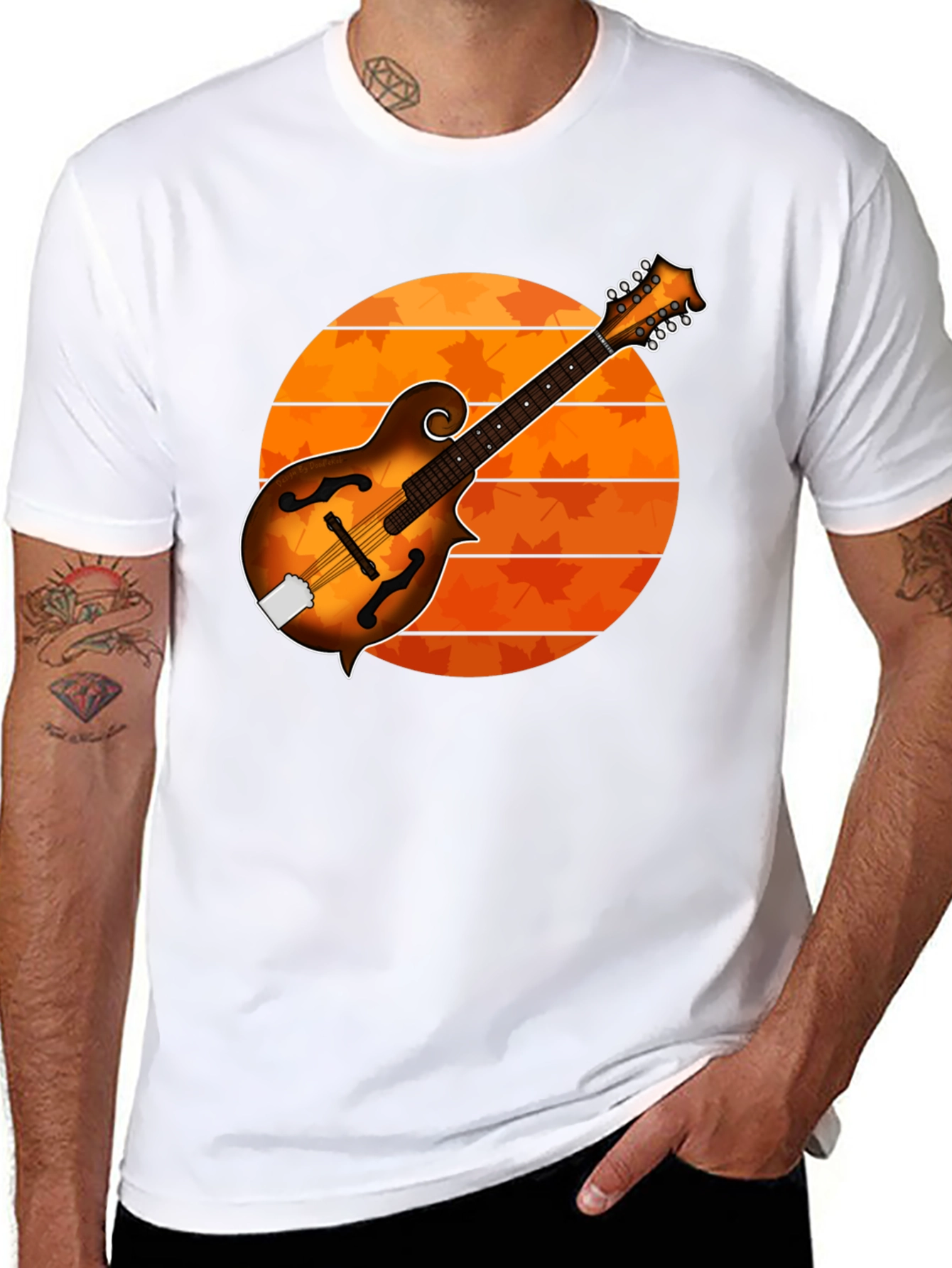 Mandolin Sunset Graphic Tee - Musicians Gift