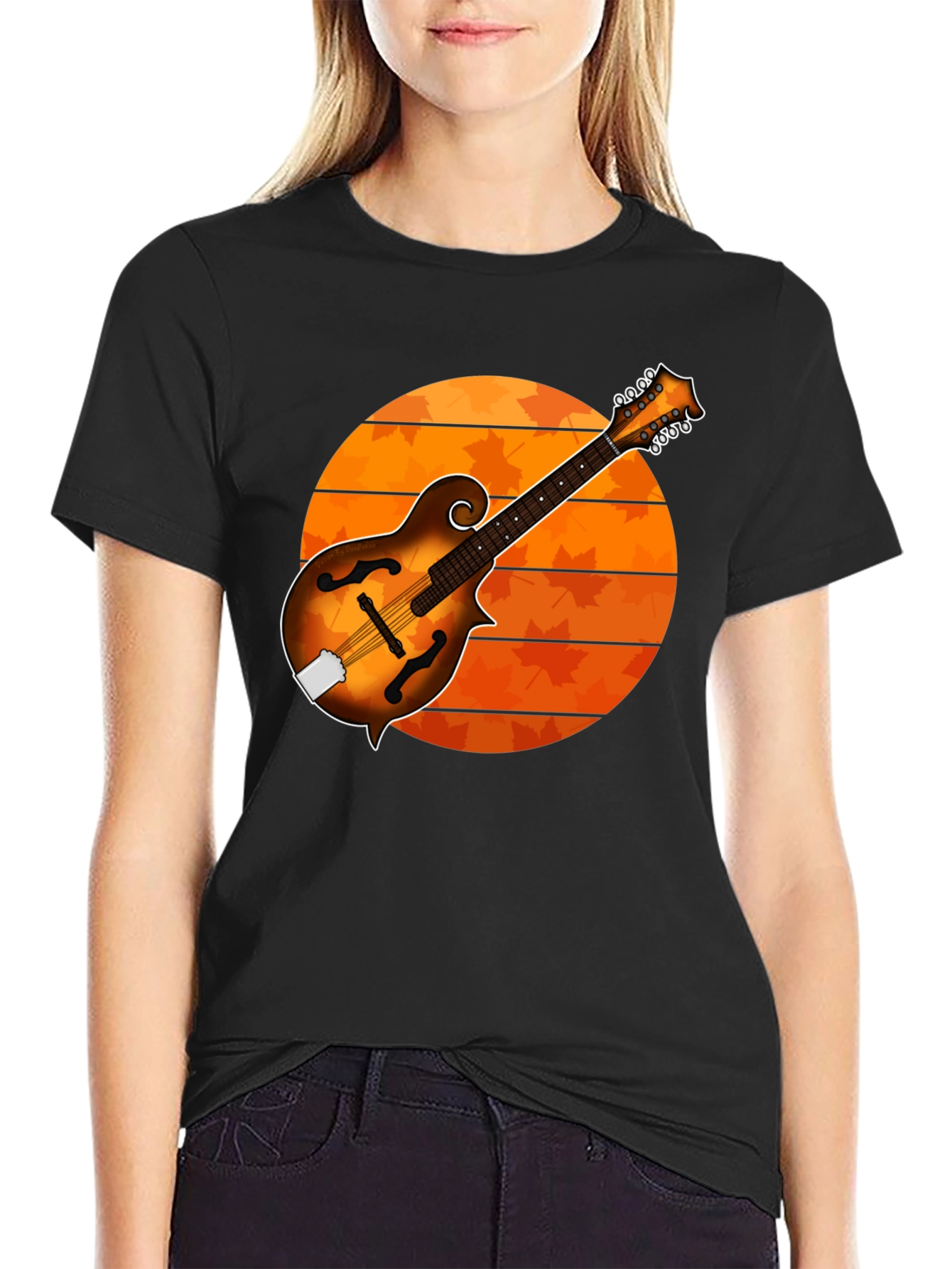 Mandolin Sunset Graphic Tee - Musicians Gift