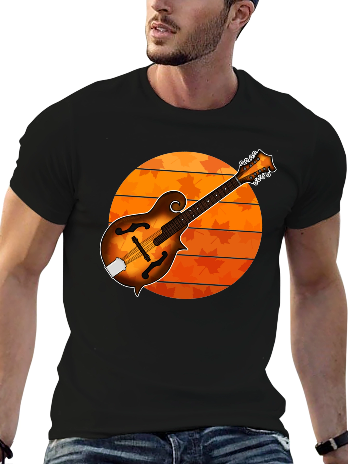 Mandolin Sunset Graphic Tee - Musicians Gift