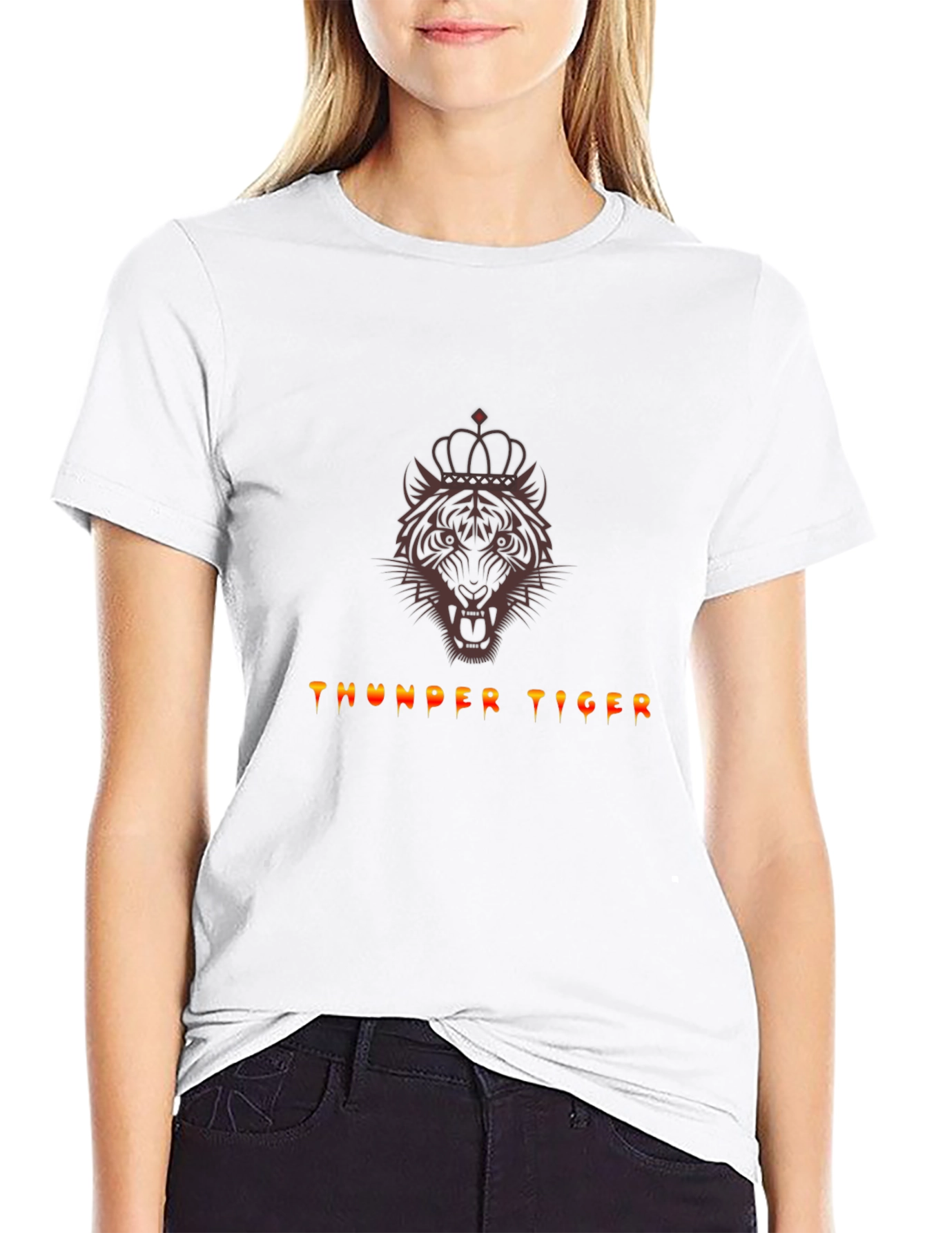 Thunder Tiger Graphic Tee - Crowned Tiger Design