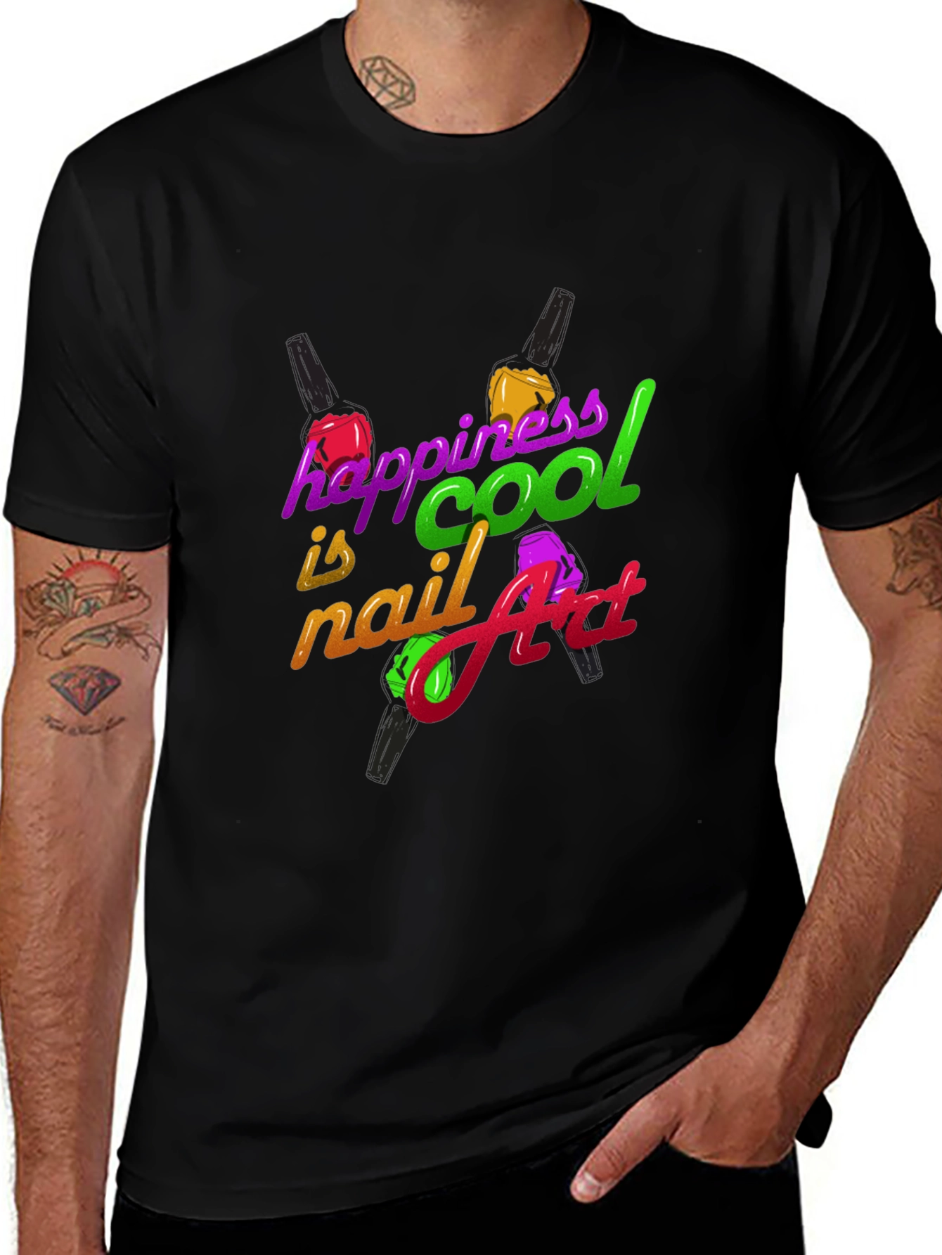 Happiness is Cool Nail Art T-Shirt