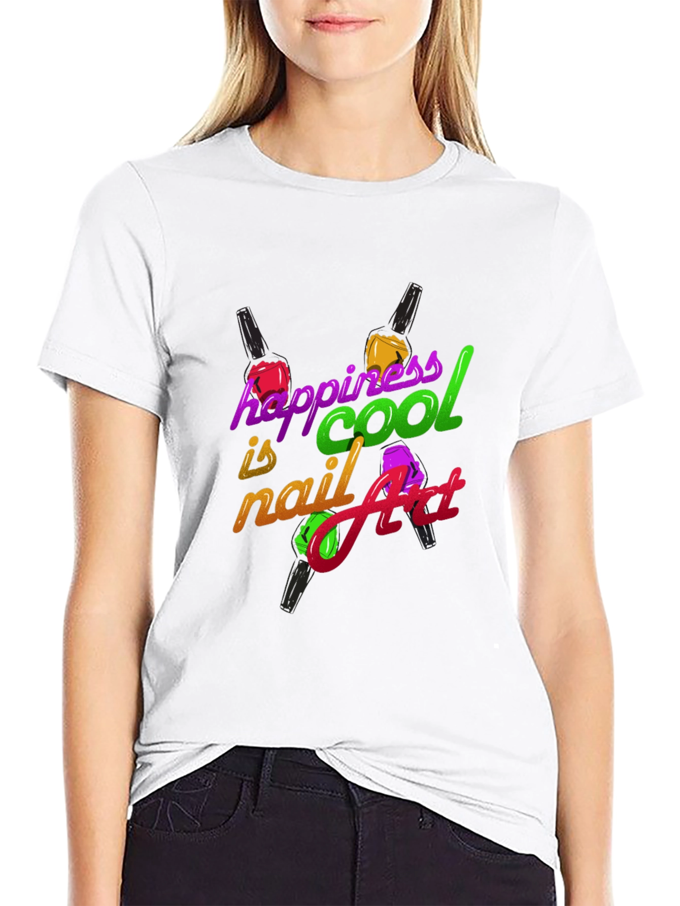 Happiness is Cool Nail Art T-Shirt