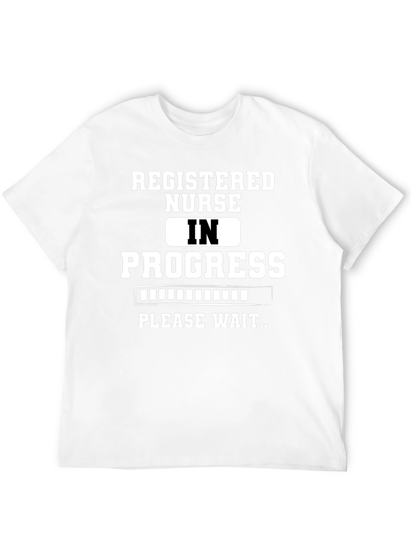 Registered Nurse In Progress Black Graphic T-Shirt