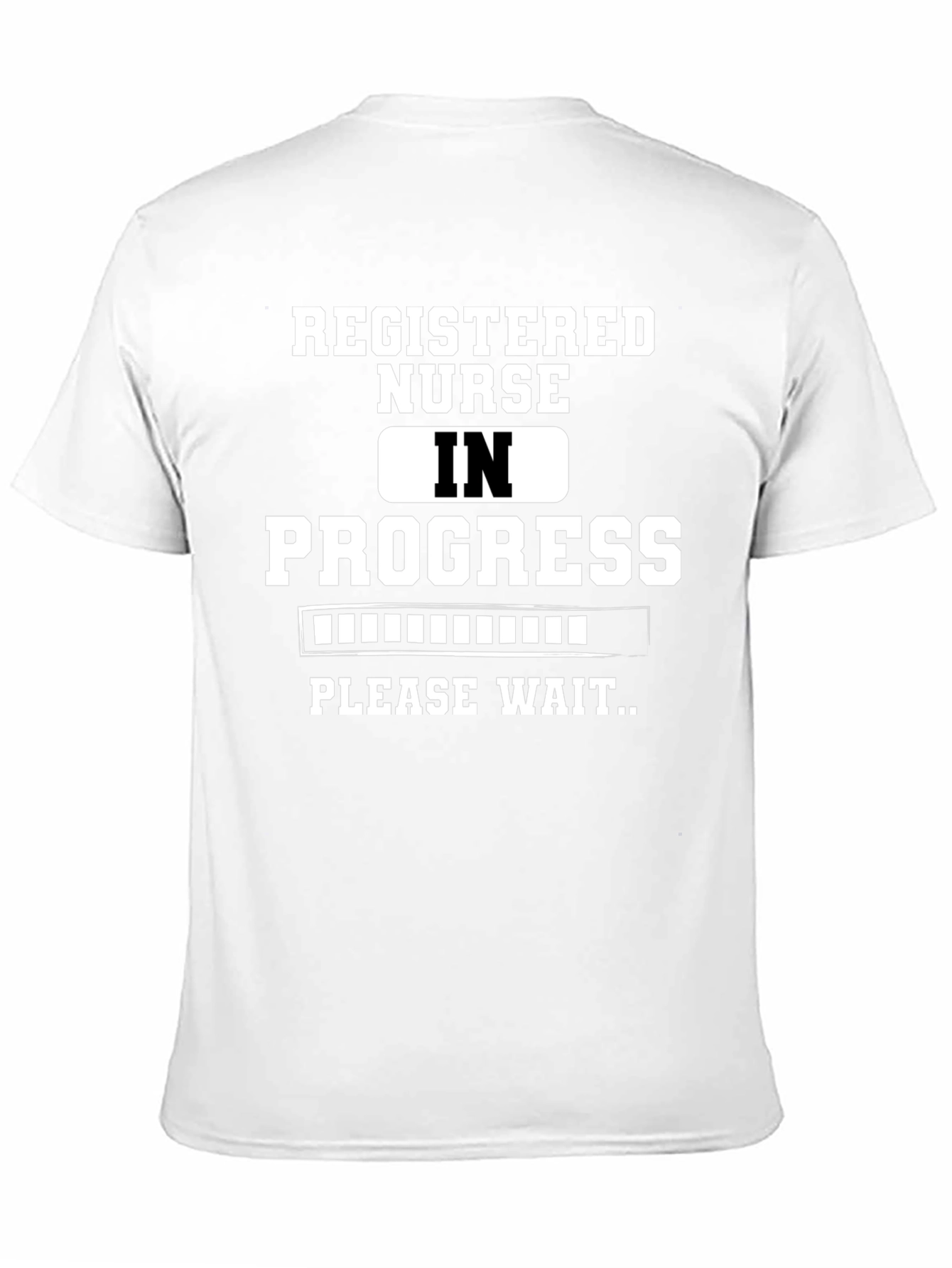 Registered Nurse In Progress Black Graphic T-Shirt