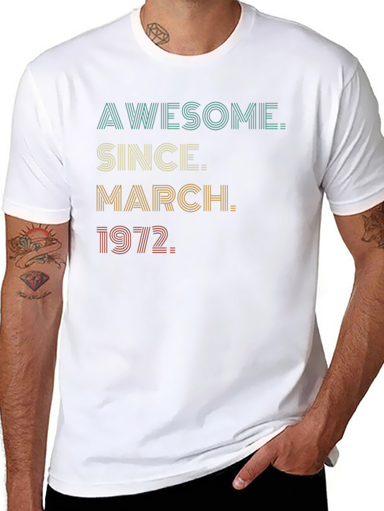 Awesome Since March 1972 Black Graphic Tee